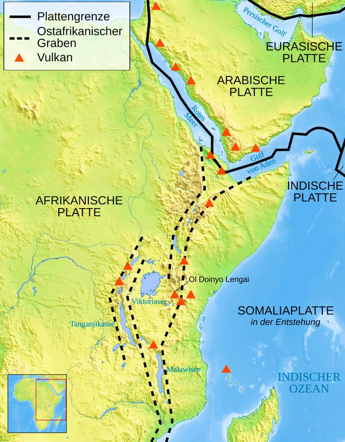CRCpaleos's tweet photo. FRACTURA AFRICANA
Las placas africana y somalí se separan a un ritmo de unos 4,7 milímetros al año y la corteza subyacente en la región se ha adelgazado significativamente
📰 https://t.co/HdemHgYSTC
vía @MeteoredES
#Geologia #Tectonica https://t.co/gJNvvnkdzH