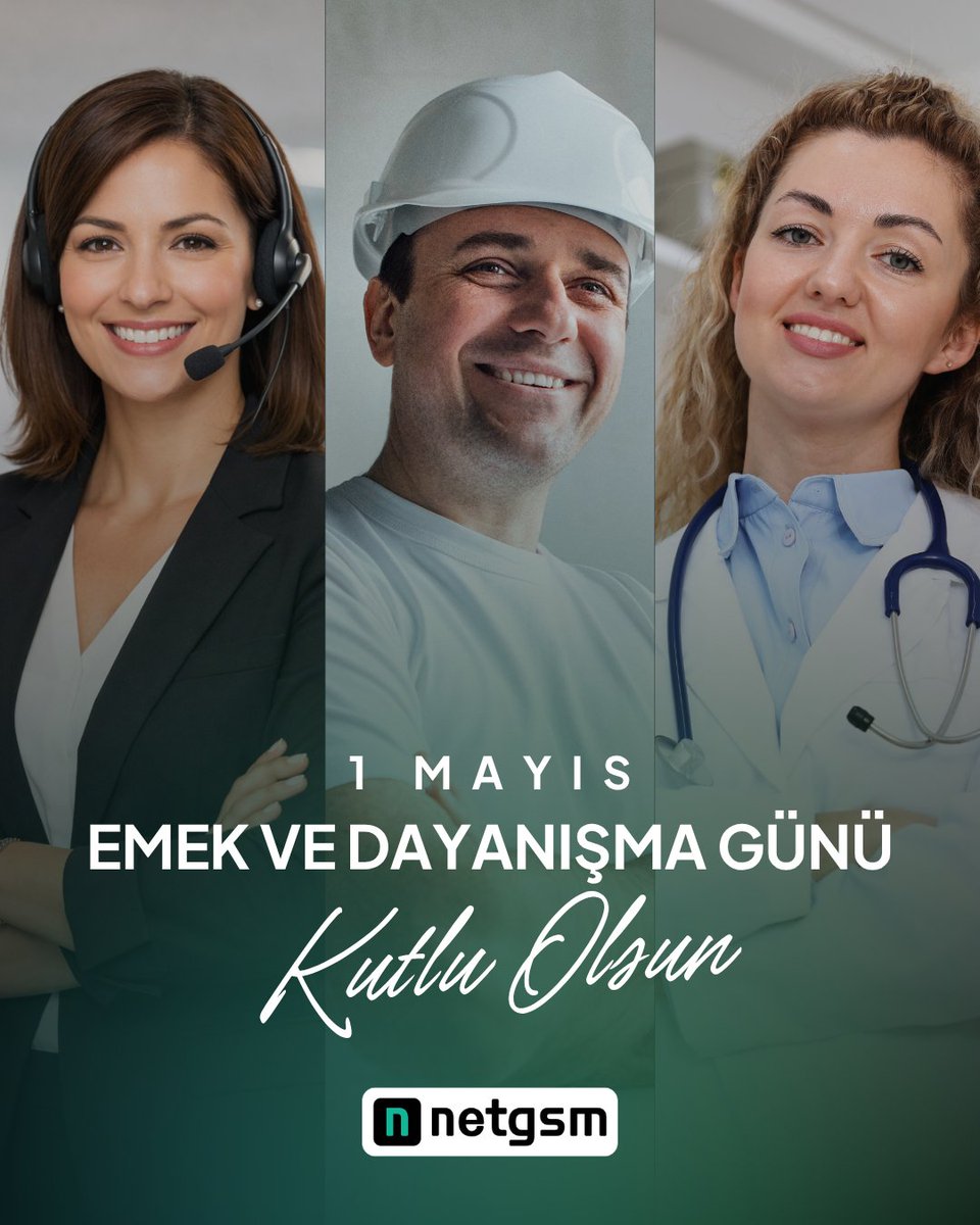 NET_GSM's tweet photo. 1 Mayıs Emek ve Dayanışma Günü kutlu olsun! 

#netgsm #1mayıs https://t.co/Z4jOUuerUX