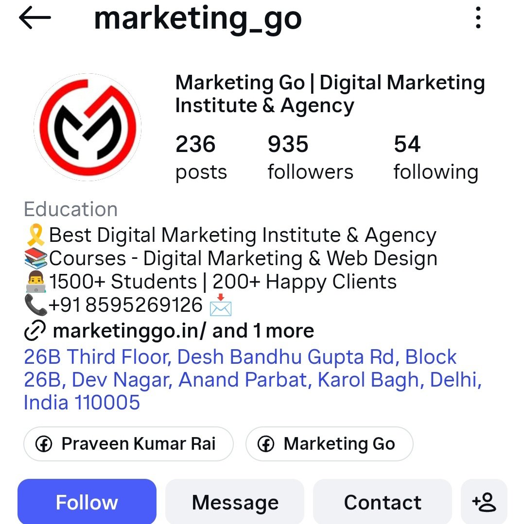 Emmghimare's tweet image. This is the Instagram account of Marketing Go, where digital marketing is taught. If anyone wants to join, you can contact them... #digital #marketing