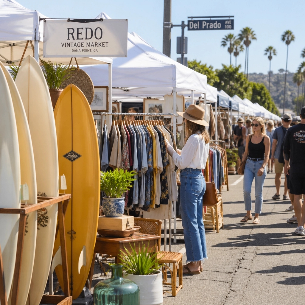 AllThingsOC_'s tweet image. Treasure hunters! 🌊 Redo Vintage Market returns to Dana Point this Sunday!

📍 Del Prado Ave
⏰ 9 AM - 5 PM
🛋️ 200+ vendors
🎶 Live music &amp;amp; coastal vibes

What’s your best vintage find? 🔎

allthingsorangecounty.com

#DanaPoint #VintageFinds #SundayFunday