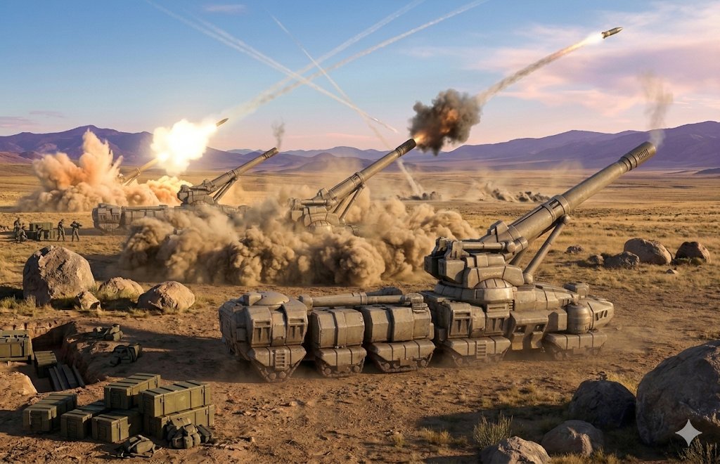 frthegratergood's tweet image. Mobile Long Tom 
The word for "reach out and touch some one." While I do like these guns, I've been using the smaller Thumpers.  A lance of these thing can make a mess of anything. And as I play a lot of FoW and TY, I typically get them in 3s and 4s. #Battletech #Wargaming