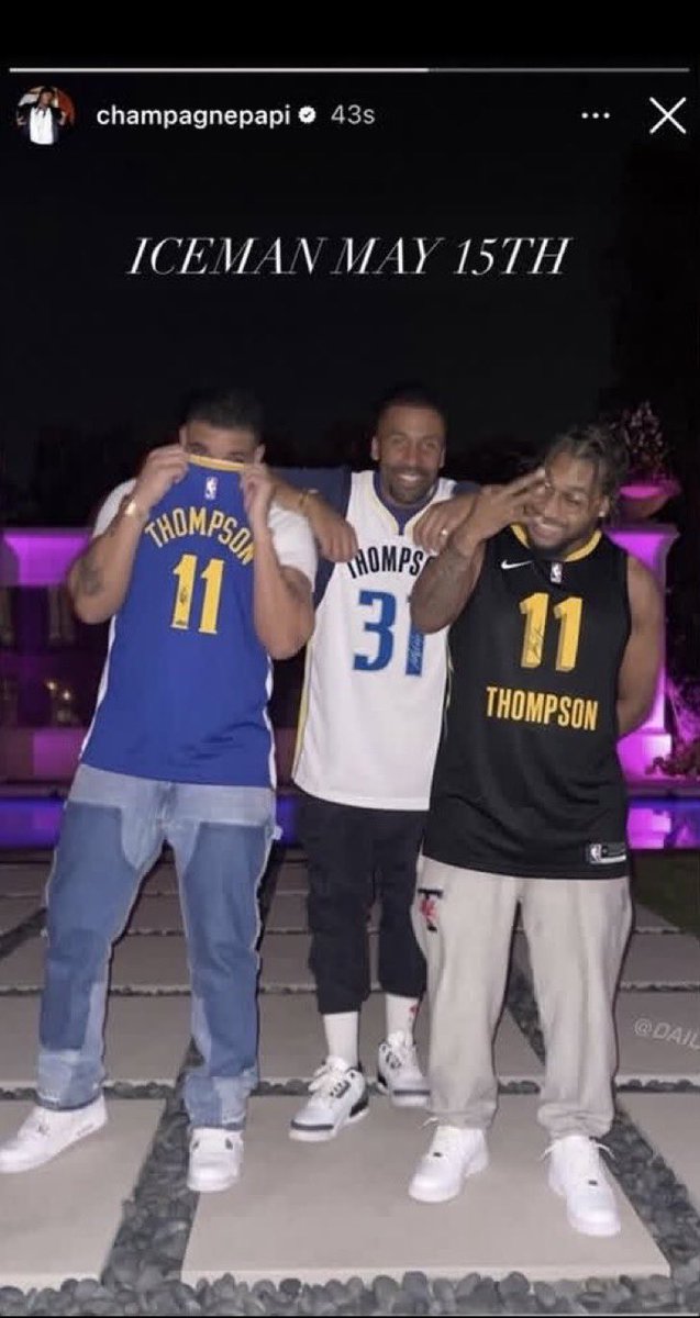 Drake reacts to people claiming Klay Thompson was unknown before dating Megan Thee Stallion.