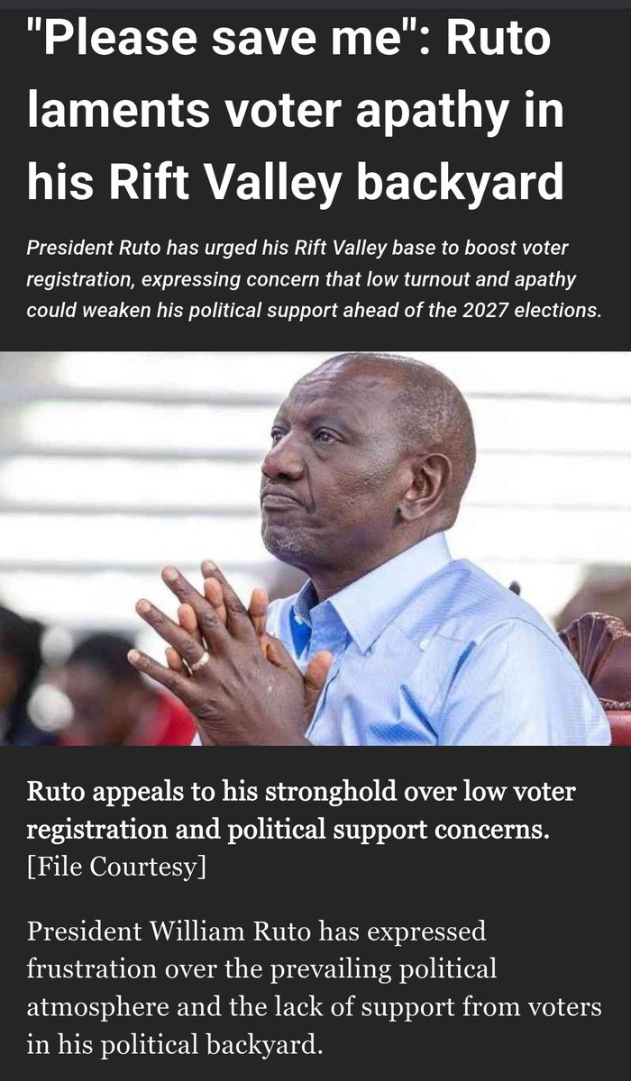Good morning patriots. Here is your morning dose of anger.

So President Ruto attended a burial in Bomet and turned it into a campaign rally in Bomet.

At the funeral.

Please save me he said in his Kalenjin dialect.

You are torturing me he said.

I have been kneeling and