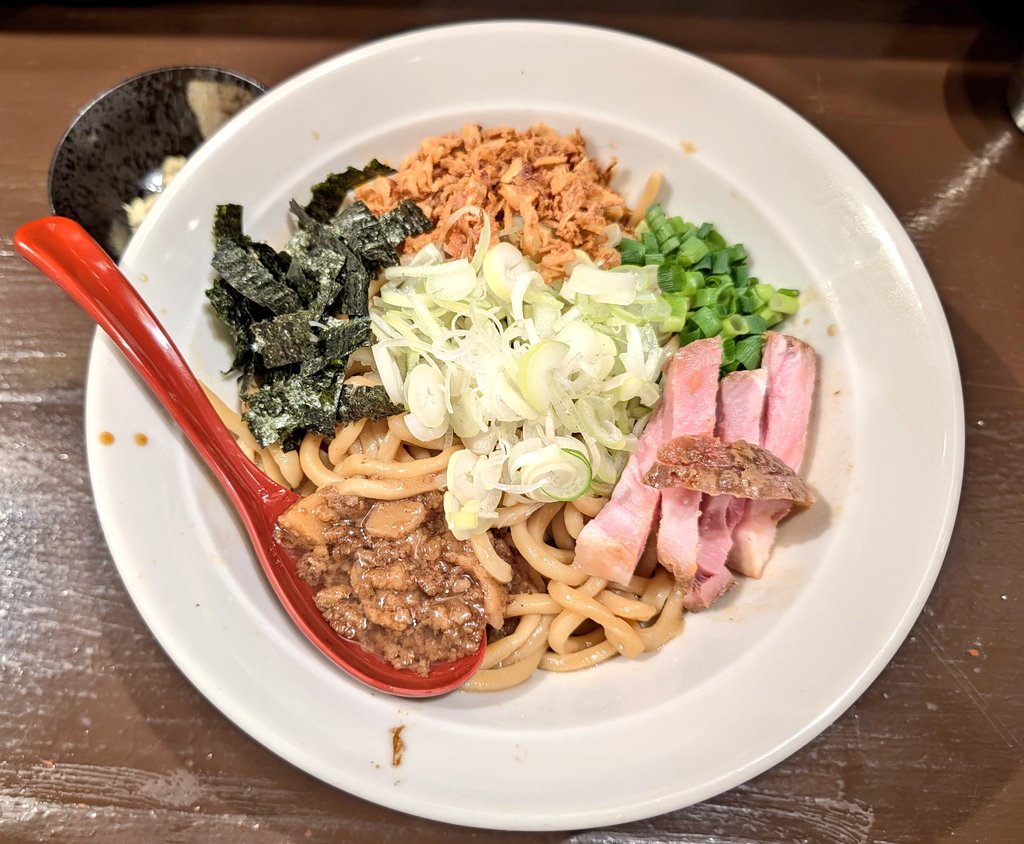 長男、おかわしゅん　＠錦糸町
みたらしまぜそば(大盛)
#ラーメン