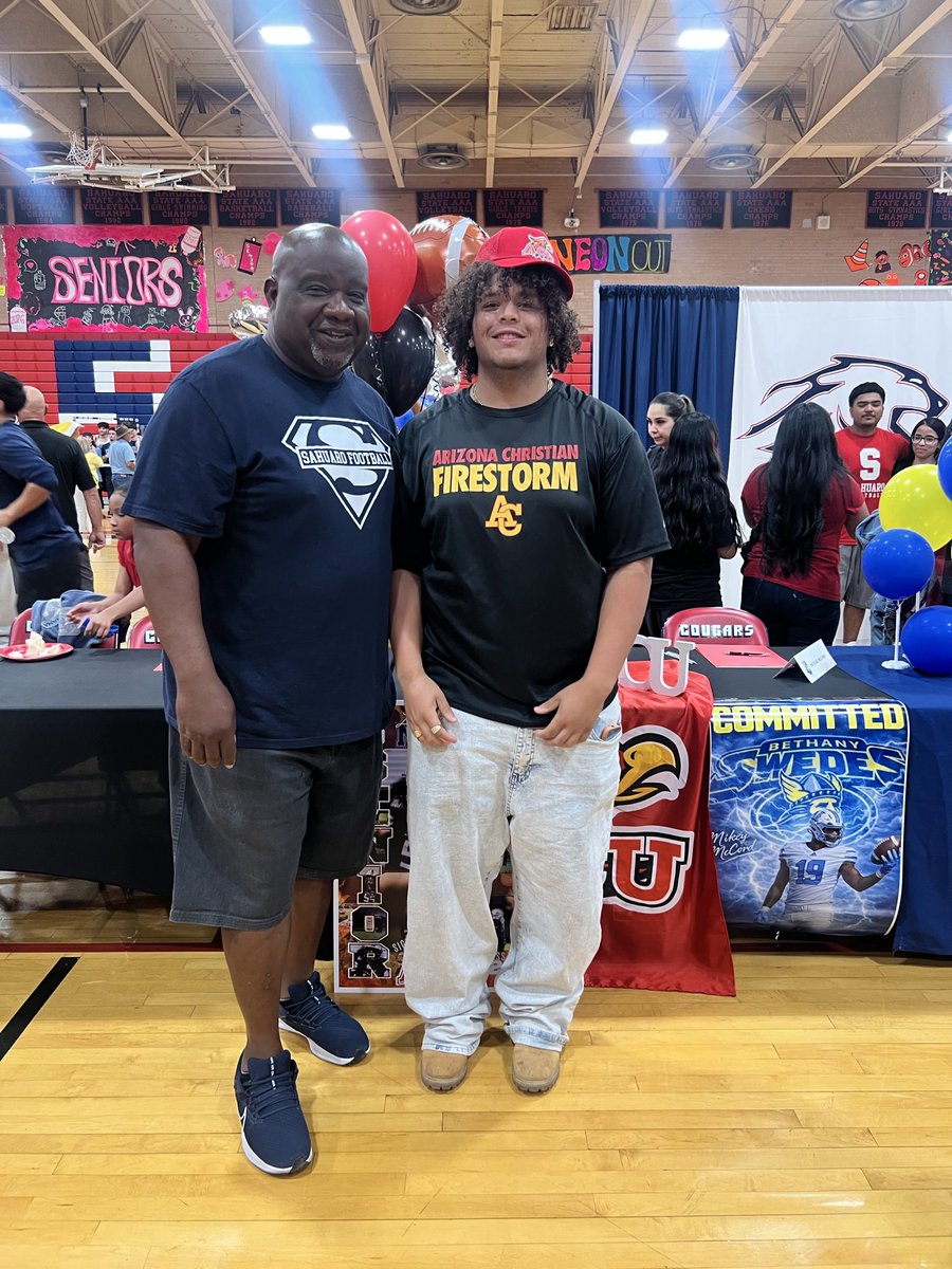 SahuaroF's tweet photo. 2026 Signing Day nine young men going on to play college Go Cougars https://t.co/0tkxJqqCv0