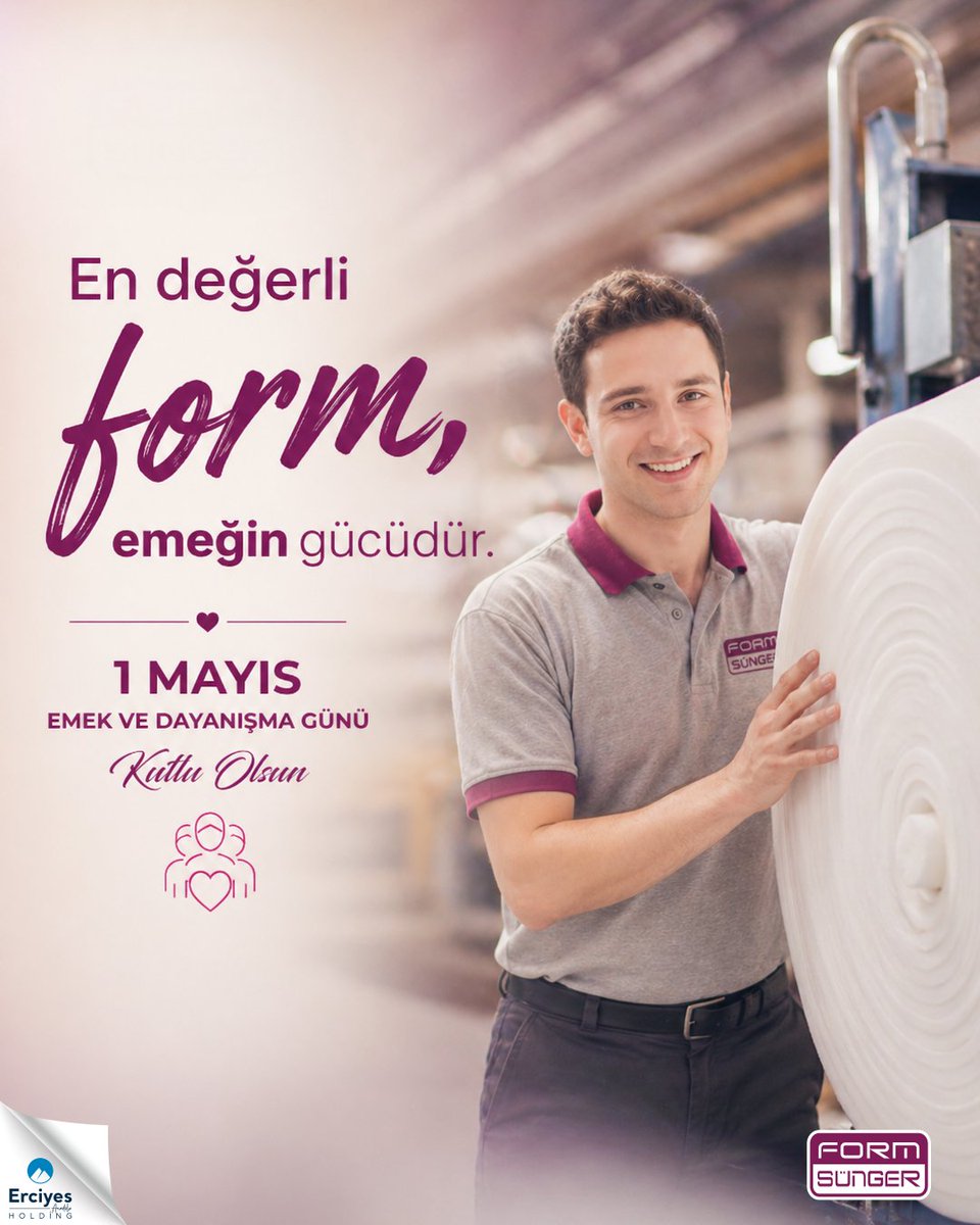 FormSunger's tweet photo. En değerli form, emeğin gücüdür.

1 Mayıs Emek ve Dayanışma Günü kutlu olsun.

#FormSünger
#1Mayıs
#EmekveDayanışmaGünü https://t.co/gbFh1tLTFY