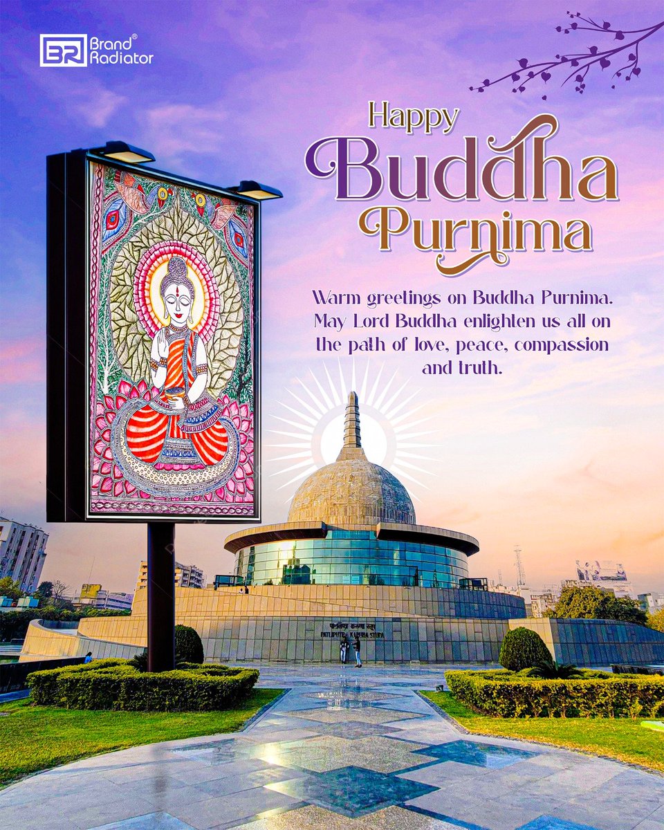 BrandRadiator's tweet photo. May your life be filled with calmness and wisdom. Wishing you a joyful and peaceful Buddha Purnima! https://t.co/DbeFVJW4Ms