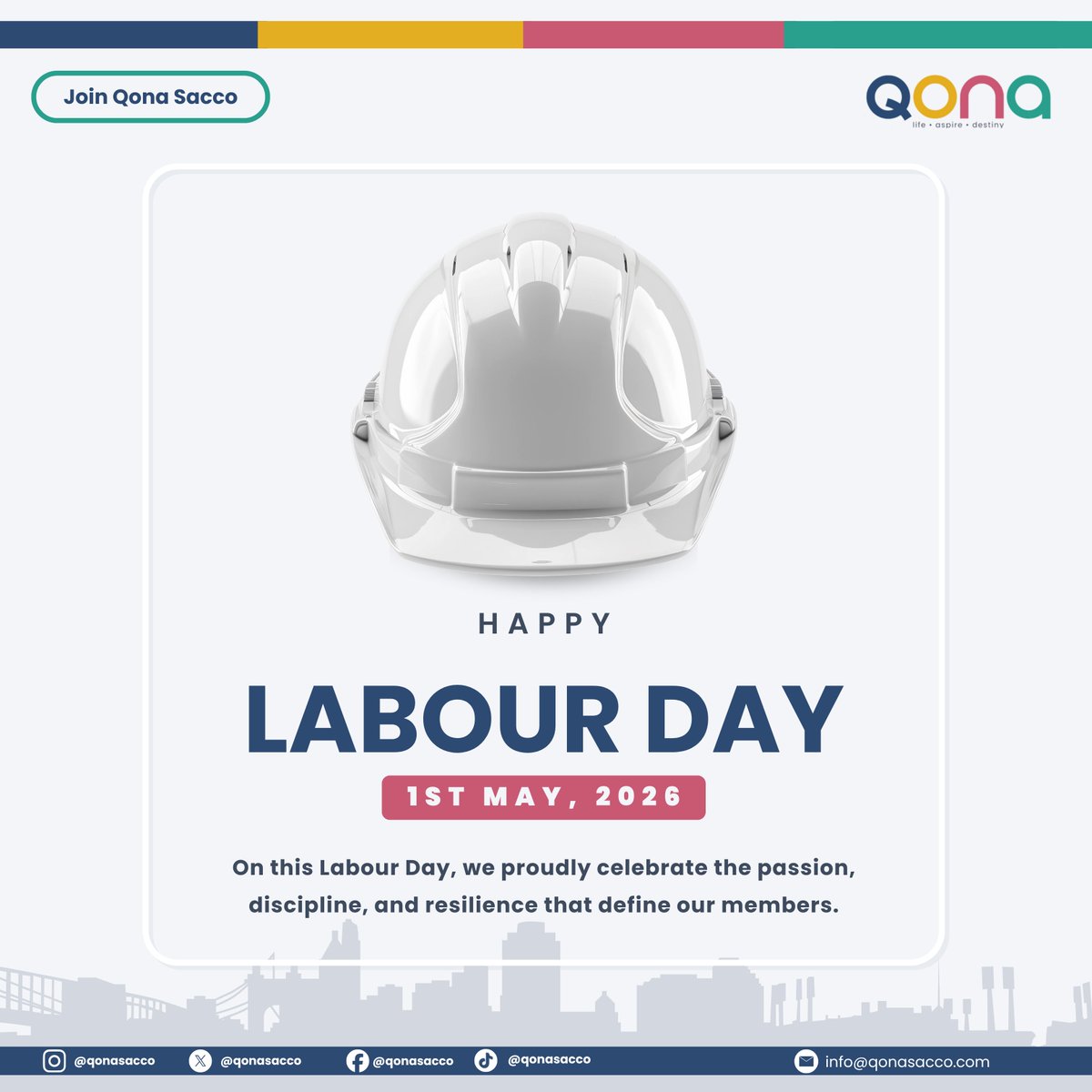 qonasacco's tweet image. At Qona Sacco, we are proud to be the financial partner that supports your hustle and honors your dedication.
​Cheers to the builders of tomorrow! 🥂

​#Empowerment 
#QonaSacco 
#LabourDayKenya 
#BuildingTogether