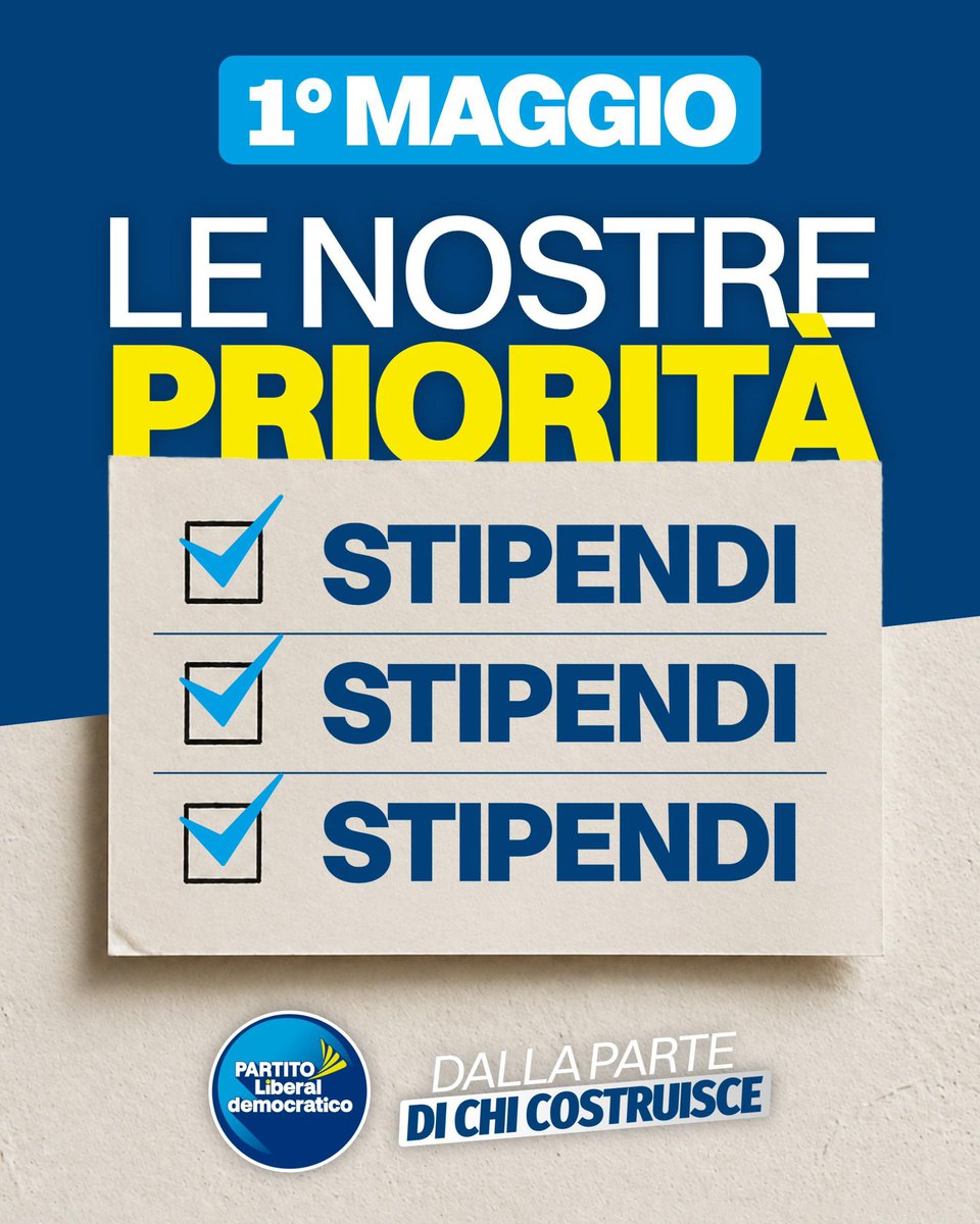 marattin's tweet photo. Buon Primo Maggio a tutti!

In occasione della Festa dei Lavoratori, il @Partito_Libdem ricorda quali sono le prime tre priorità oggi per il mondo del lavoro.

E fa quattro proposte per raggiungere l’obiettivo.

1/n https://t.co/UDLEjHxdfa
