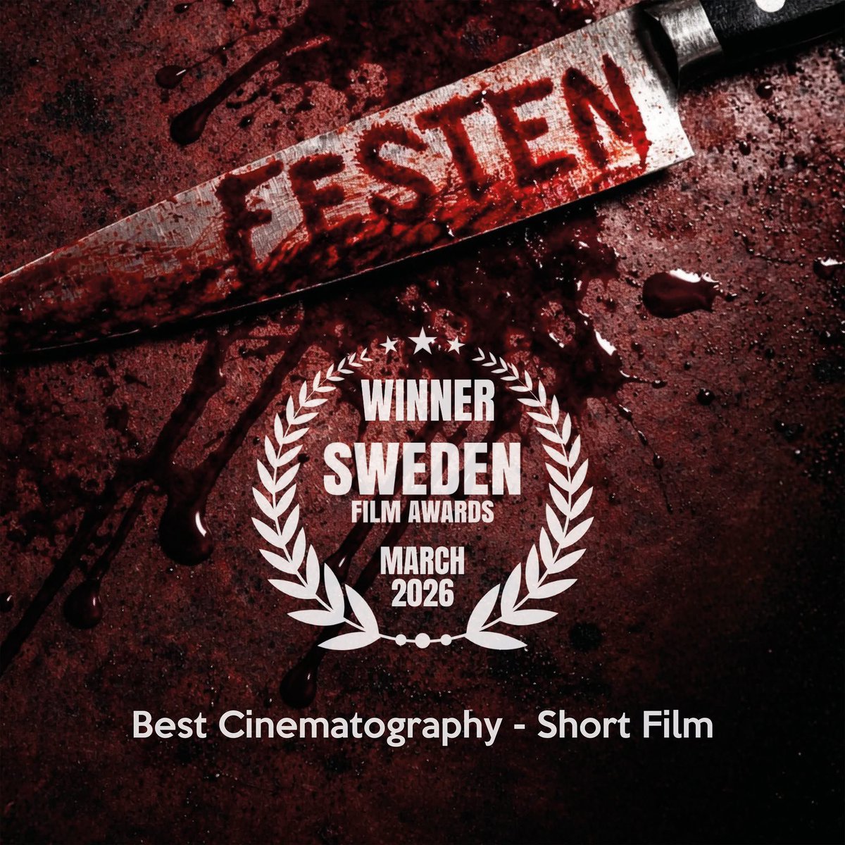 MarioSaliba7's tweet image. WE won Best Cinematography for my latest short film at the Sweden Film Awards! 🏆🔪
Huge thank you to the entire team behind FESTEN.

Grateful, humbled, and ready for whatever comes next.
#SwedenFilmAwards #BestCinematography #ShortFilm #FESTEN #FilmFestival #IndieFilm