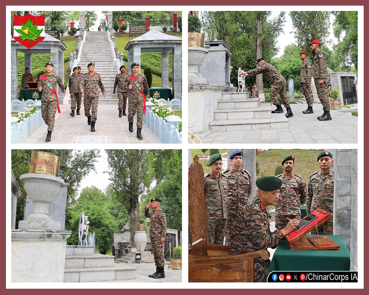 ChinarcorpsIA's tweet image. On relinquishing the command of #ChinarCorps, Lt Gen Prashant Srivastava paid homage at the Chinar War Memorial, honouring the #bravehearts who made the supreme sacrifice in service of the #Nation.

In his farewell message, he thanked all ranks of Chinar Corps, @JmuKmrPolice,