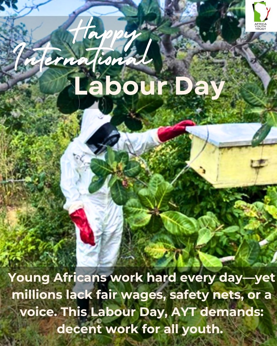ayt_org's tweet photo. This Labour Day, we celebrate young Africans fueling the continent’s growth—from developers in Kenya to artists in Nigeria and gig workers in Congo. You are the engine! 👏🏿🌍Thanks to donors, initiatives like #SharedFutures and Access to Justice support youth livelihoods. https://t.co/OpGYwXBH9G