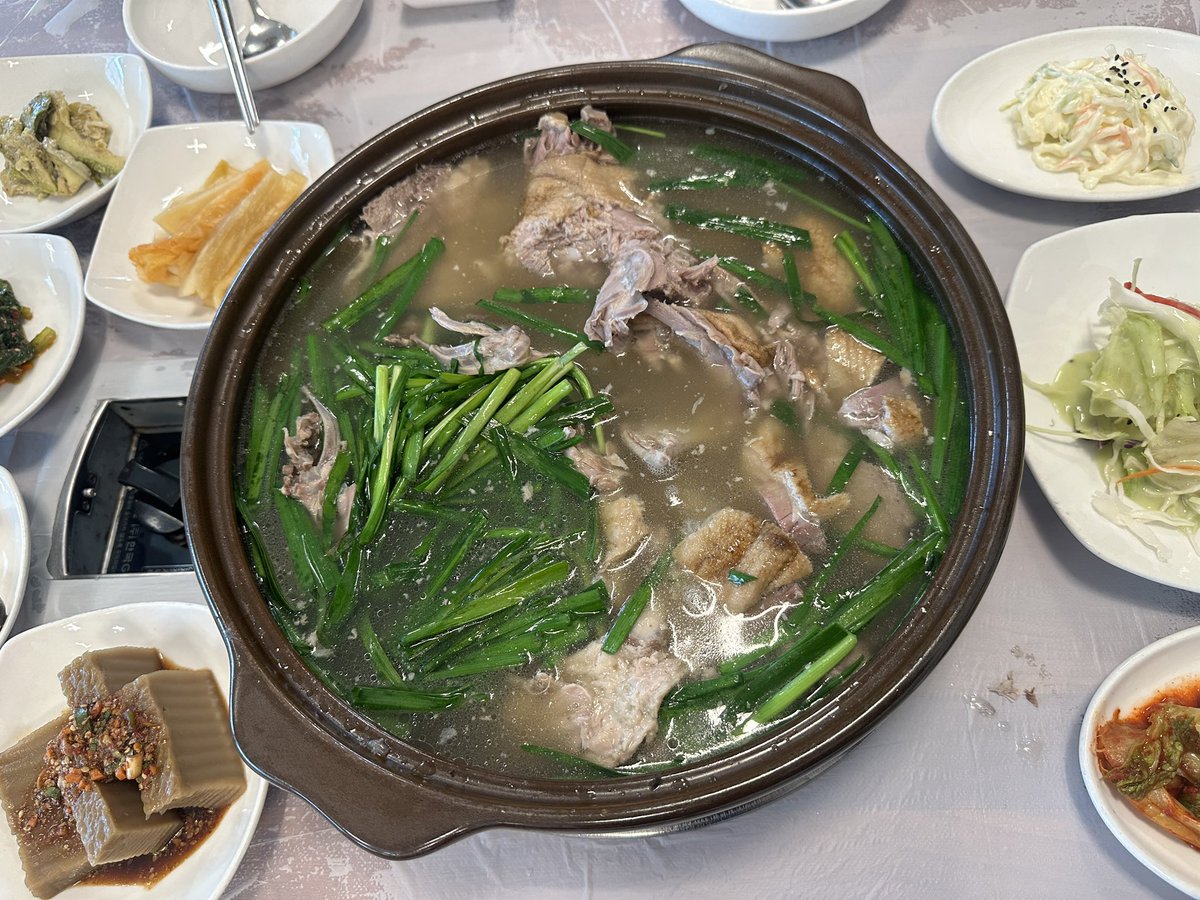 오리백숙먹었어요