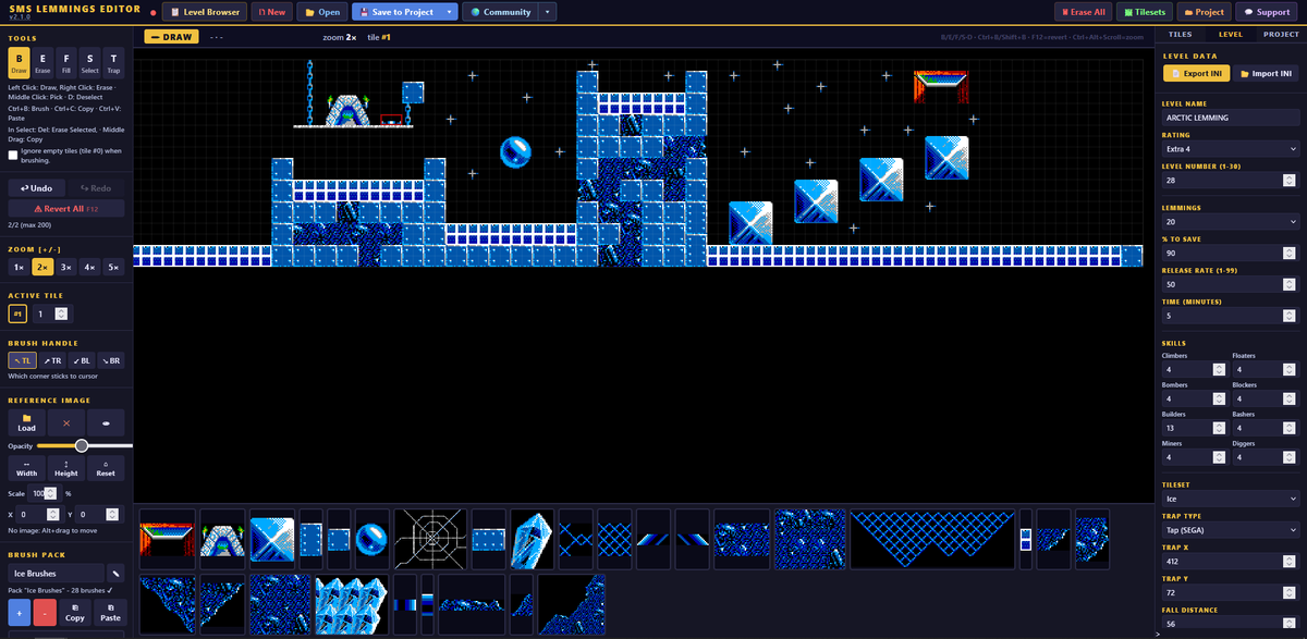 TrainerSquidgy's tweet photo. Life has been tough over April; both sides of the family suffered a bereavement, my mother in law is in a coma, and somebody tried to break in. 

I'm doing what I always do when times get tough - allowing myself to hyperfixate on a project. 

I made a full on Lemmings Maker. https://t.co/xo4fJ9SGxL