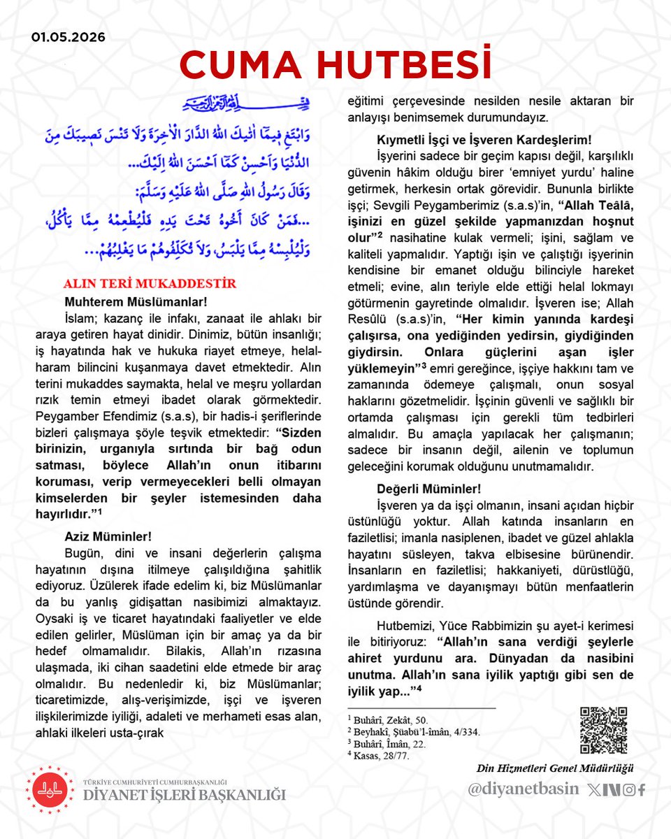 T.C. Diyanet İşleri Başkanlığı tweet media