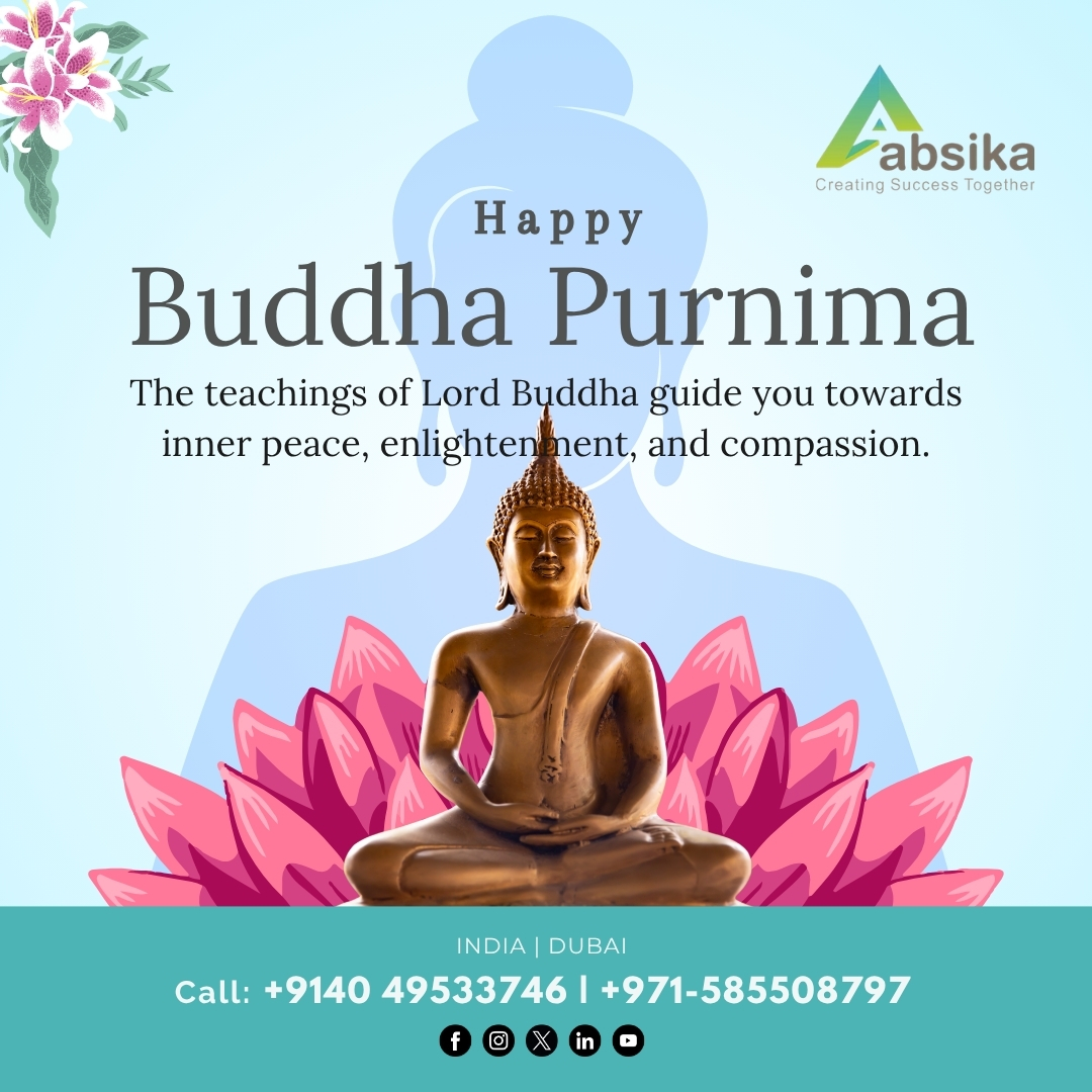 AbsikaSolutions's tweet photo. Happy Buddha Purnima! the teachings of Lord Buddha guide you towards inner peace, enlightenment and compassion

#BuddhaPurnima #absikasolutions #hiring #placement #jobs #naukri #dubai #india https://t.co/a4rd1lCpRF