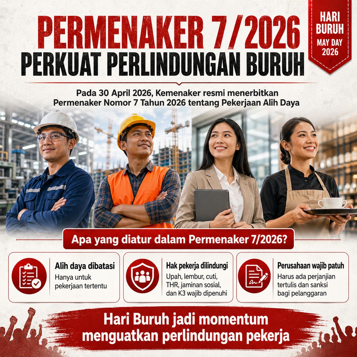ilachmn's tweet photo. hari buruh tahun ini ada #KadoDariPresiden langsung yang Utamakan Hak Pekerja, semoga semakin sejahtera kedepannya untuk semua buruh https://t.co/XtzybefnA3