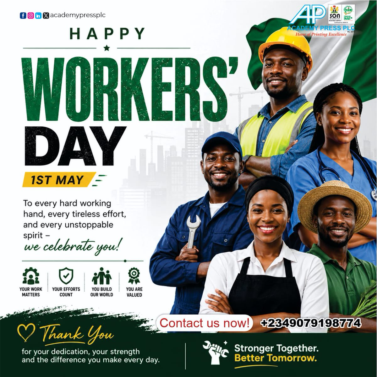Academy_Press's tweet photo. #newmonth #workersday 
#academypressplc 
#homeofprintingexcellence https://t.co/dd93qPmJIC