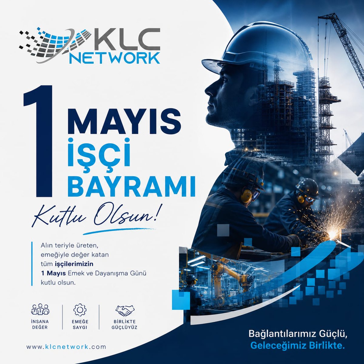 KlcNetwork's tweet photo. 1 Mayıs Emek ve Dayanışma Günü kutlu olsun.
KLC Network olarak emeğin gücüne inanıyor, tüm çalışanların gününü saygıyla kutluyoruz.
#1Mayıs #İşçiBayramı #Emek #Dayanışma #KLCNetwork #Kurumsal #Bilişim https://t.co/JQSi2FSJlX