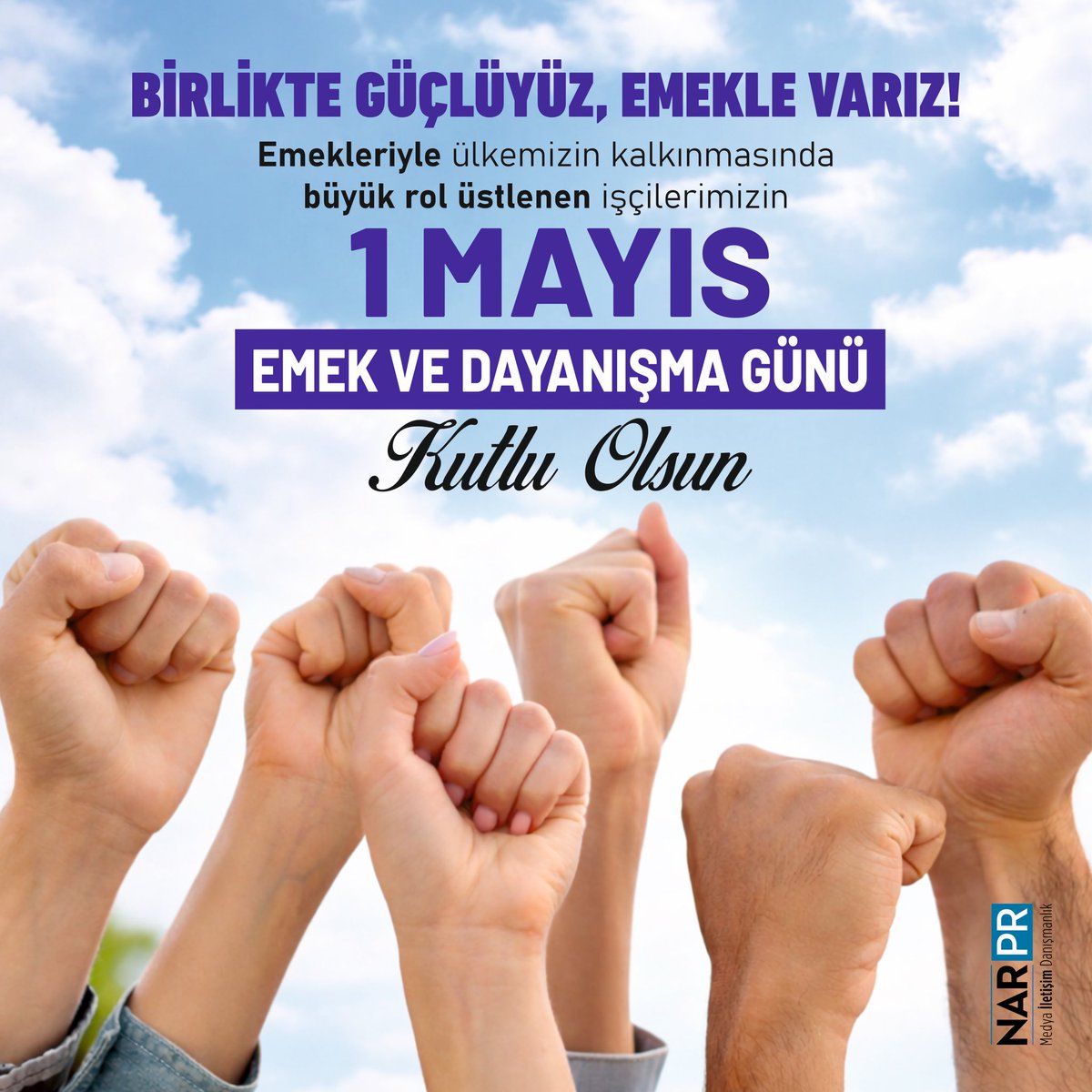 narprmedya's tweet photo. 1 Mayıs Emek ve Dayanışma Günü kutlu olsun.

#1mayısemekvedayanışmagünü https://t.co/5ErtUc5A4P