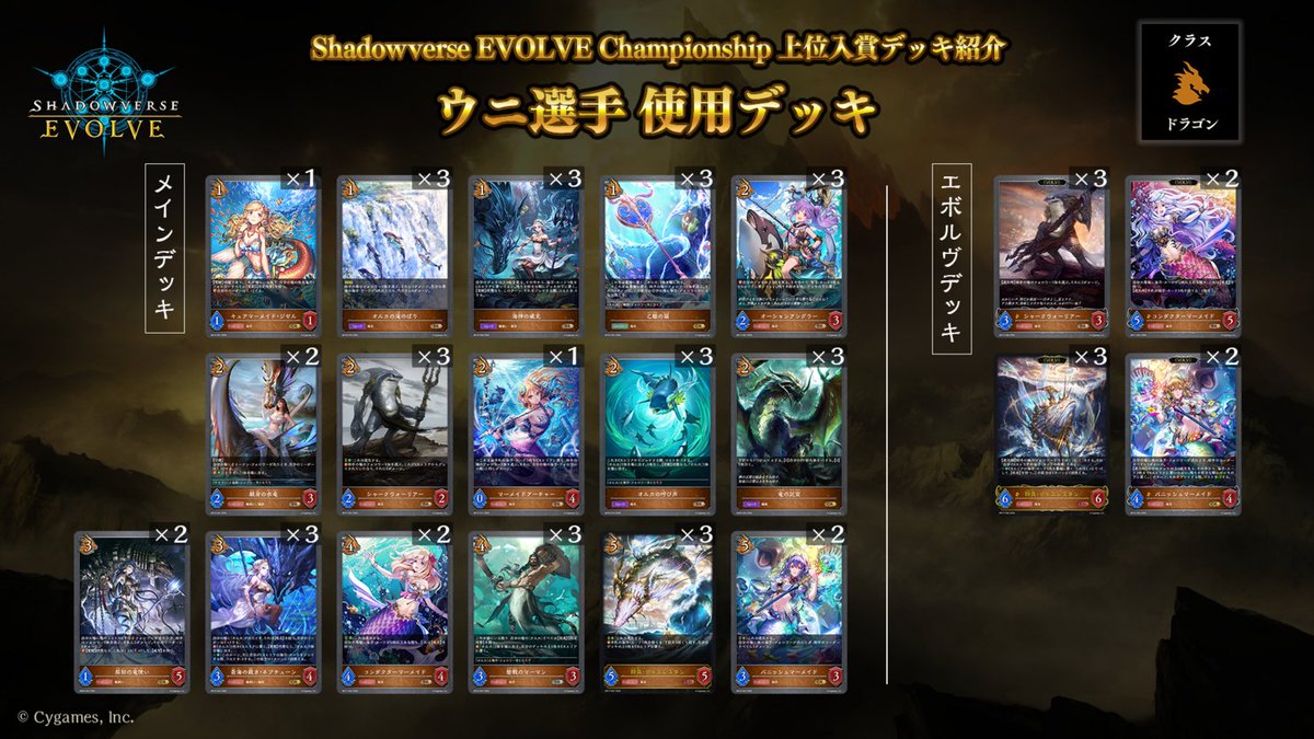 エボルヴCS 上位入賞デッキ紹介】 全国で開催されているCS大会より