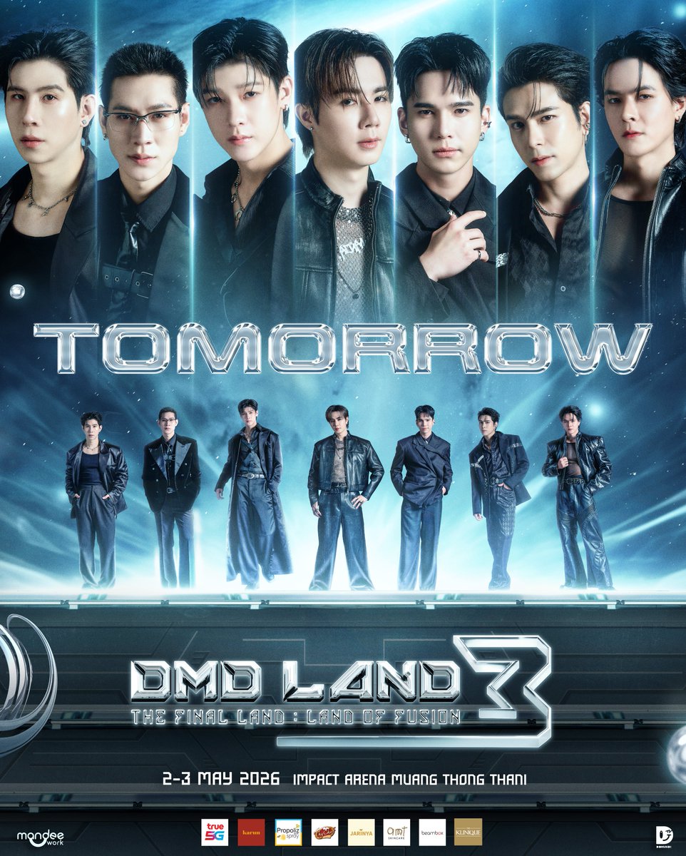 𝑻𝑶𝑴𝑶𝑹𝑹𝑶𝑾 𝑻𝑶 𝑮𝑶‼️

พรุ่งนี้แล้ว!! เตรียมตัวที่จะมารับชมโชว์สุดพิเศษจากหนุ่ม ๆ ดูมันดิพร้อมกันใน

🌍 DMD LAND 3 : THE FINAL LAND “LAND OF FUSION” CONCERT 🌌⚡️

Live stream tickets
🎟 : allticket.com/event/DMDLAND3…

🗓️ : 2 - 3 MAY 2026
📍 : IMPACT Arena, Muang Thong Thani
🎤