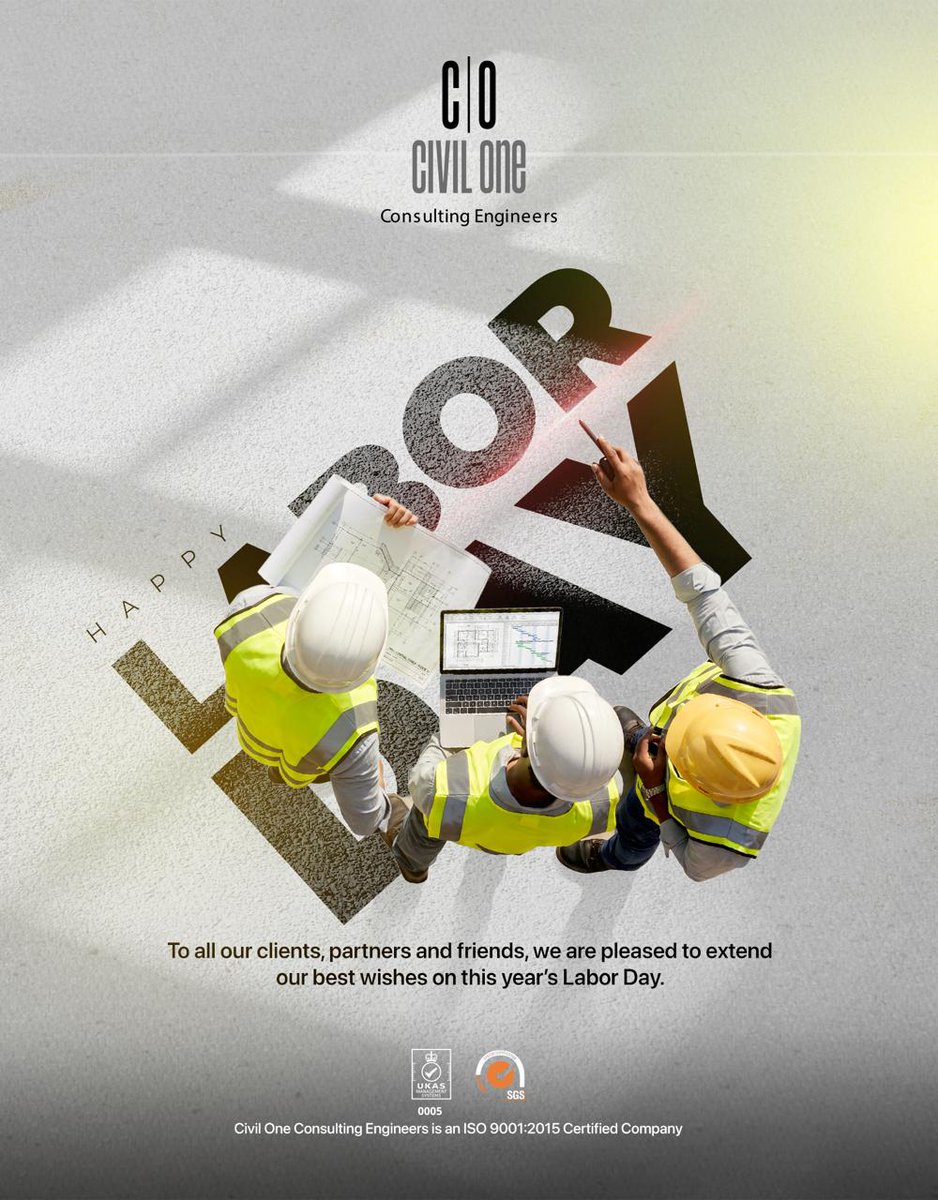 Engineers_Ke's tweet image. We, Civil One Consulting Engineers appreciates everyone's day to day effort.
#labourday
#civilengineers