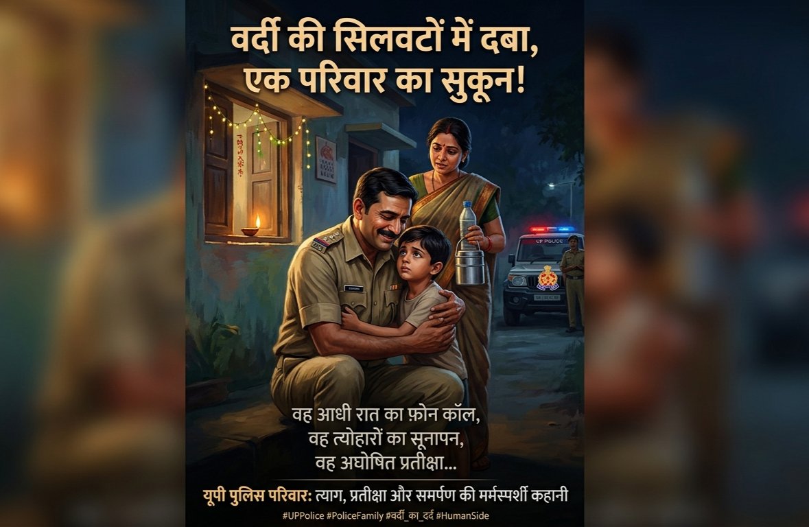 vivekkumar84's tweet photo. वर्दी_का_दर्द

उत्तर प्रदेश पुलिस के एक सामान्य सिपाही या दीवान का परिवार केवल एक 'परिवार' नहीं, बल्कि  प्रतीक्षा, त्याग और अनिश्चितता की एक जीती-जागती कहानी होता है। 

जहाँ समाज के लिए पुलिस 'सत्ता' का प्रतीक है, वहीं उस परिवार के लिए वह एक ऐसी धुरी है जो अक्सर घर से गायब रहती है।
यहाँ यूपी पुलिस के एक सामान्य परिवार की संवेदनाओं का एक चित्रण है:

 वर्दी की सिलवटों में दबा सुकून
एक सामान्य पुलिसकर्मी का घर अक्सर थानों के पास बनी पुरानी चौकियों या छोटे किराए के कमरों में सिमटा होता है। 

उस घर की दीवारों पर टंगी  वर्दी और बेल्ट।केवल सामान नहीं, बल्कि परिवार के अनुशासन और उनकी विवशता का प्रतीक हैं। बच्चे जानते हैं कि पिता (या माता) की नींद का कोई वक्त नहीं है। आधी रात को आने वाला एक फोन कॉल पूरे घर की शांति छीन लेता है और परिवार का मुखिया 'ड्यूटी' के नाम पर अंधेरे में ओझल हो जाता है

त्योहारों का खालीपन
जब पूरा प्रदेश दीपावली के दीयों या होली के रंगों में सराबोर होता है, तब एक पुलिसिया परिवार की नजरें दरवाजे पर टिकी होती हैं।
 होली सब रंग खेल रहे होते हैं, और सिपाही का बेटा फोन पर पूछता है—  पापा, कब आओगे?जवाब मिलता है— भीड़ बहुत है बेटा, शाम को देखेंगे। 
और वह 'शाम' अक्सर तीन दिन बाद आती है।

 त्योहार का खाना माँ अक्सर थाली सजाकर रख देती है, यह सोचकर कि शायद इस बार 'साहब' को जल्दी छुट्टी मिल जाए, लेकिन ड्यूटी की सख्ती अक्सर उन पकवानों को ठंडा कर देती है।

बच्चों का 'अनुशासन' बनाम 'अभाव'
एक पुलिसकर्मी का बच्चा बाकी बच्चों से जल्दी परिपक्व हो जाता है। उसे पता है कि पिता स्कूल की मीटिंग में नहीं आ पाएंगे। उसे पता है कि अगर चोट लगी, तो माँ को ही अस्पताल ले जाना होगा। वह बच्चा अपने पिता को अक्सर नींद में देखता है !

जब वह स्कूल जाता है तो पिता सो रहे होते हैं (रात की गश्त के बाद), और जब वह सोता है, तब पिता ड्यूटी पर होते हैं।

महिला का अघोषित संघर्ष :

उस परिवार की रीढ़ वह पत्नी होती है, जो अकेले ही पूरे घर की 'थानेदार' बन जाती है। 
बच्चों की पढ़ाई, बीमार बुजुर्गों की सेवा और समाज के ताने—सब उसे अकेले झेलना है।

वह हर उस खबर से डरती है जो टीवी पर 'पुलिस पर हमला' या 'एनकाउंटर' के नाम से फ्लैश होती है। उसके लिए पति की सलामती ही सबसे बड़ी दुआ है।

दुनिया के लिए वह कानून का रखवाला है, पर घर के लिए वह वह खाली कुर्सी है जो हर खास मौके पर उसका इंतजार करती है।"

विडंबना और सच

यूपी पुलिस के एक सामान्य परिवार का सबसे बड़ा दर्द यह है कि समाज उन्हें अक्सर शक या गुस्से की नजर से देखता है। लोग वर्दी के पीछे की थकान,नींद की कमी और पारिवारिक अलगाव को नहीं देख पाते।

 बिना छुट्टी के महीने

 महीनों तक बिना साप्ताहिक अवकाश के काम   करना।

 तनाव का स्थानांतरण

थाने का तनाव कभी-कभी अनचाहे ही घर की बातचीत में आ जाता है।

 छोटा सा सुख: 
साल में एक बार मिलने वाली 'बड़ी छुट्टी' उस परिवार के लिए किसी उत्सव से कम नहीं होती, जिसमें वे फिर से एक 'सामान्य' इंसान की तरह जीने की कोशिश करते हैं।

यूपी पुलिस के एक सामान्य परिवार की कहानी त्याग की पराकाष्ठाहै। 

वह परिवार अपनी खुशियों की आहुति इसलिए देता है ताकि सड़क पर चलता हुआ कोई दूसरा परिवार सुरक्षित महसूस कर सके। वर्दी की चमक के पीछे छिपी यह मर्मस्पर्शी सच्चाई हमें यह सोचने पर मजबूर करती है कि व्यवस्था को चलाने वाले ये लोग खुद कितने अव्यवस्थित जीवन को सहेज कर चल रहे हैं।
#UPPolice
#UPP
#PoliceFamily
#PoliceLife
#वर्दी_का_दर्द
#Khaki
#HumanSideOfPolice
#DutyFirst
#UPPoliceFamily #UttarPradesh
#Administration
#SocialJustice
#PublicService
#Sarkar
#PoliceReform
#JanSeva #Trending
#ThoughtOfTheDay
#Truth
#SocialAwareness
#MustRead