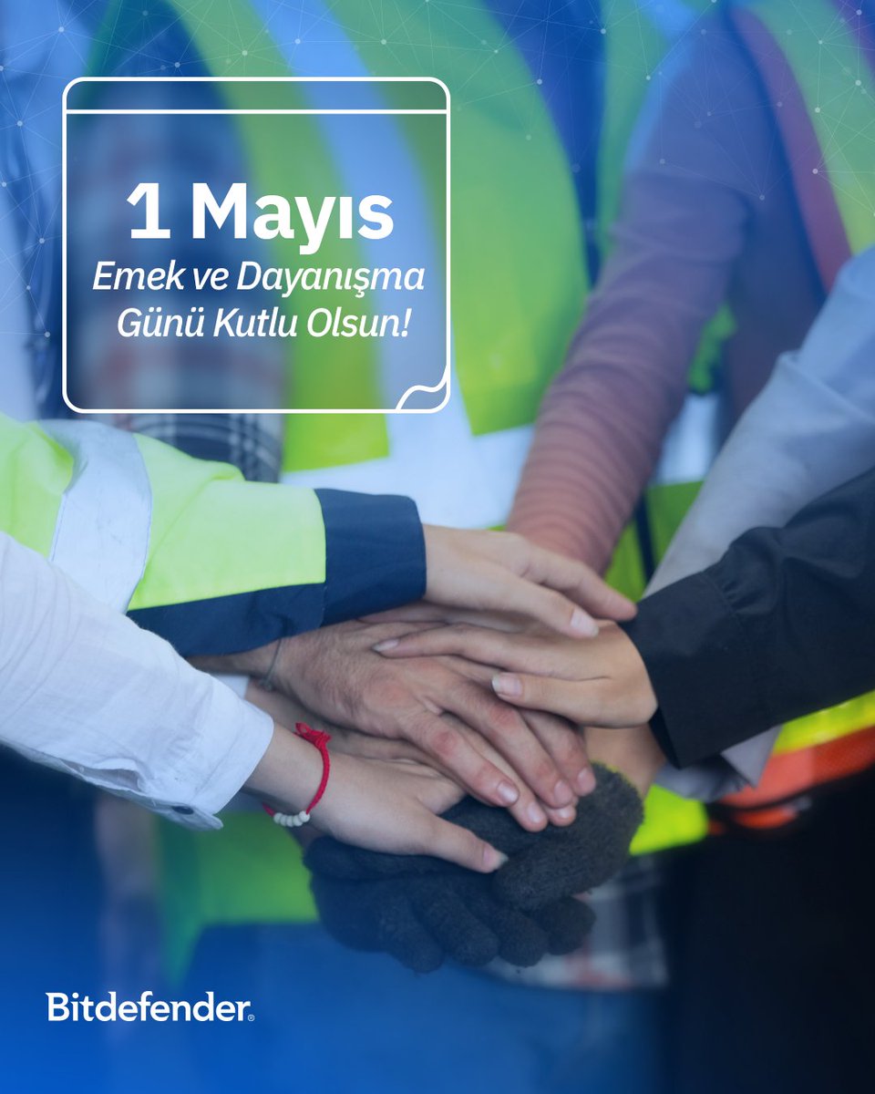 bitdefender_tr's tweet image. Dünyanın dört bir yanında alın teriyle emek veren herkesi saygı ve minnetle selamlıyoruz. Emeğin gücü, üretimde, dayanışmada ve birlikte var olmada gizlidir. 

1 Mayıs Emek ve Dayanışma Günü kutlu olsun. 🛠️

#Bitdefender #BitdefenderTürkiye #EnİyiKoruma #EmekVeDayanışmaGünü
