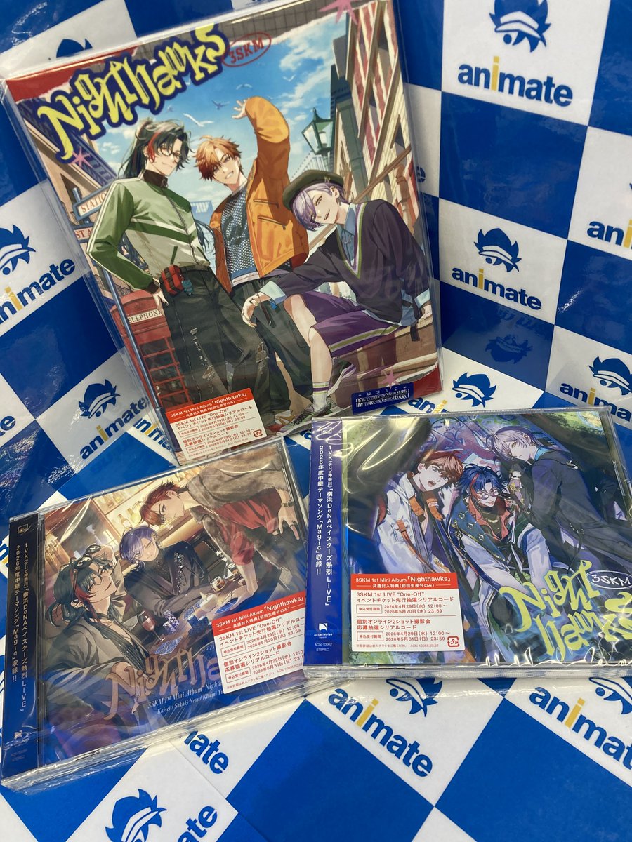 CD情報】 4/29発売 #にじさんじ #3SKM 1stミニアルバム『Nighthawks