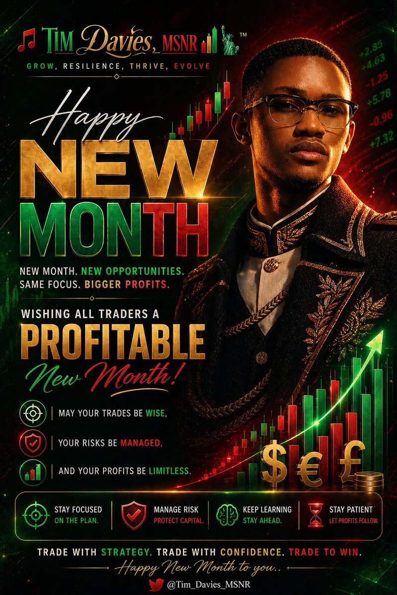 EhijieTimothy's tweet image. New Month, New Momentum. 📈
Same discipline. Sharper execution.
No noise, no emotions,
Just strategy and precision.
This month: • I stay focused
• I manage risk like a pro
• I let my winners run
The market rewards patience, not hype
#NewMonth #Forex #TradingMindset #Discipline
