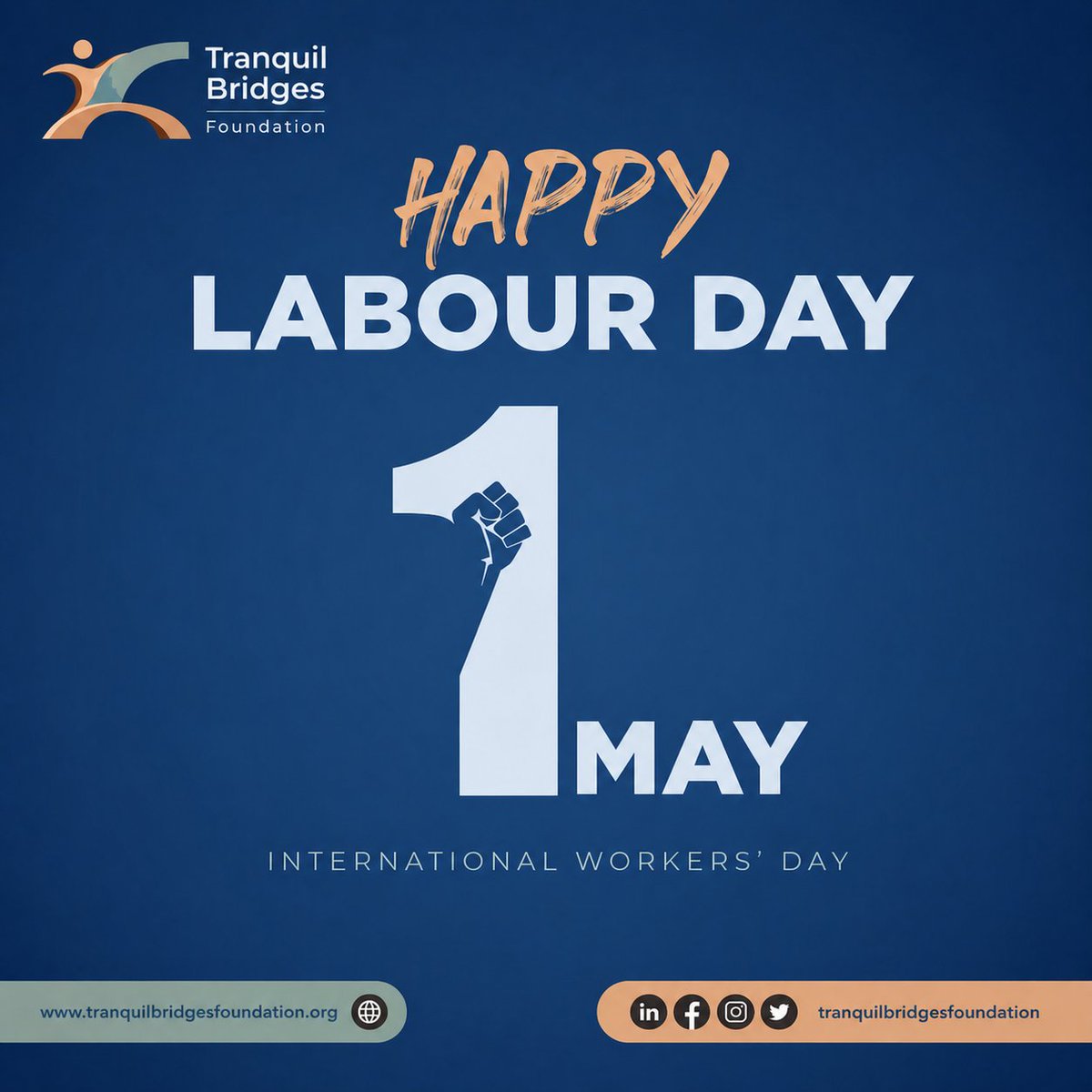 Tranquilbridges's tweet photo. Today, we honour the hands that build, the minds that create, and the hearts that persevere.
Happy labour day from Tranquil Bridges Foundation.
#LabourDay #DignityOfWork #1stMay https://t.co/QoENjR4xWR