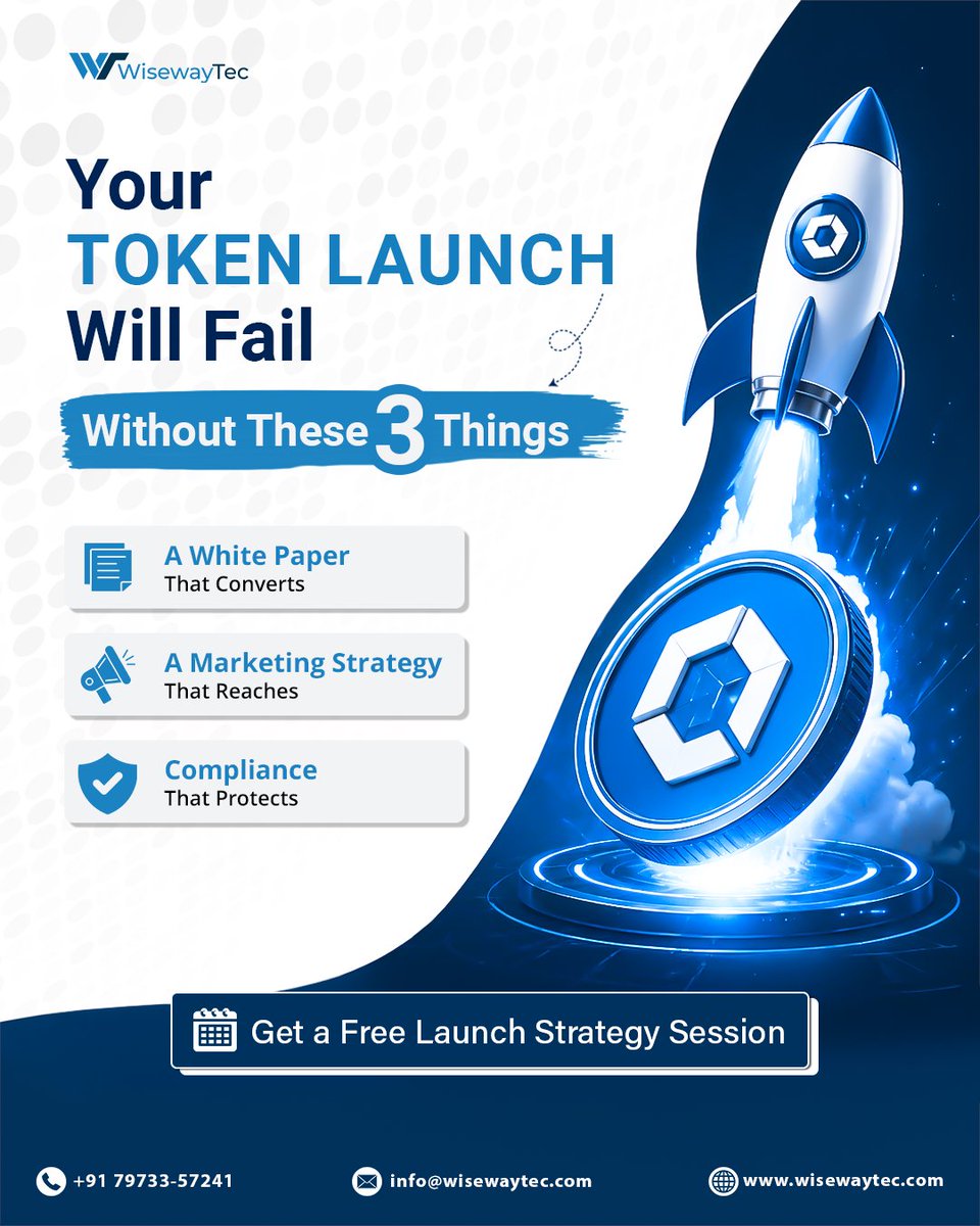🚀 Most token launches don’t fail because of the idea… they fail because of execution.

If you’re planning to launch a token, this is what separates success from failure
👇

📄 A whitepaper that actually converts
📣 A marketing strategy that reaches the right audience
🛡