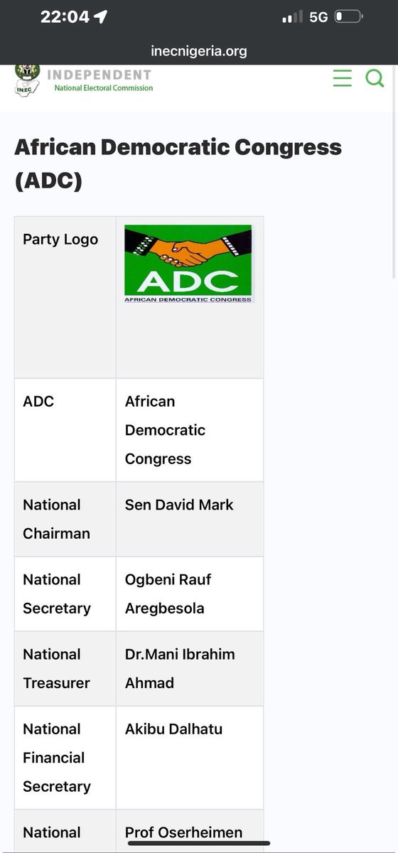 African Democratic Congress tweet media