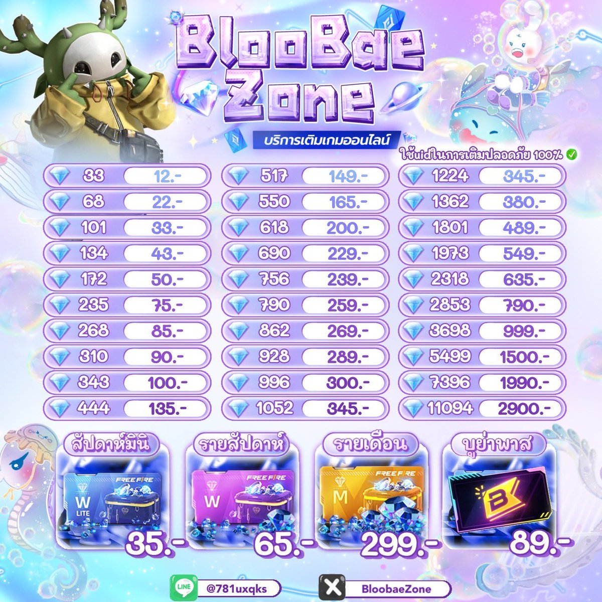 BloobaeZone รับเติมเกมออนไลน์ tweet media