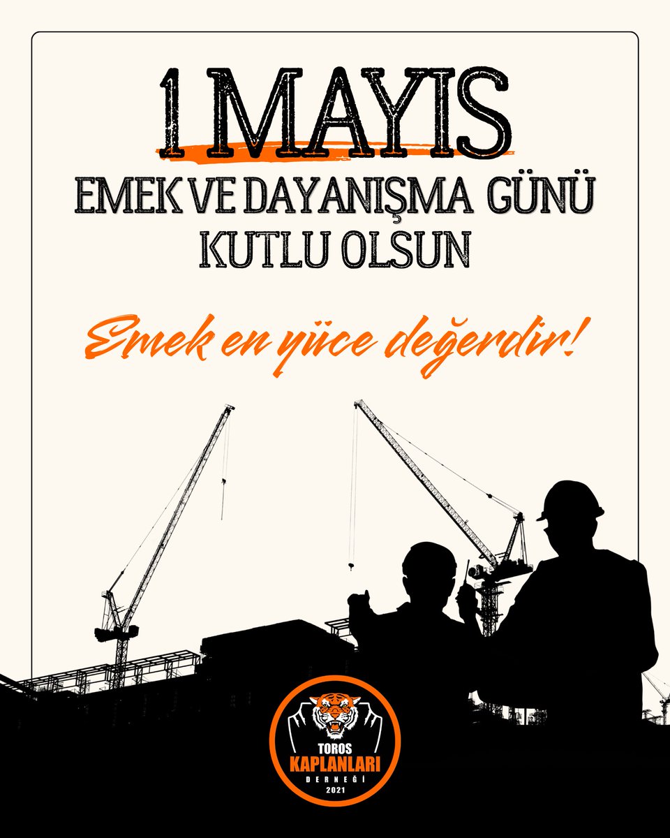 TorosKaplanDer's tweet photo. "Emek en yüce değerdir!"

1 Mayıs Emek ve Dayanışma Günü kutlu olsun. 

#1Mayıs https://t.co/L2vAiiPjeM