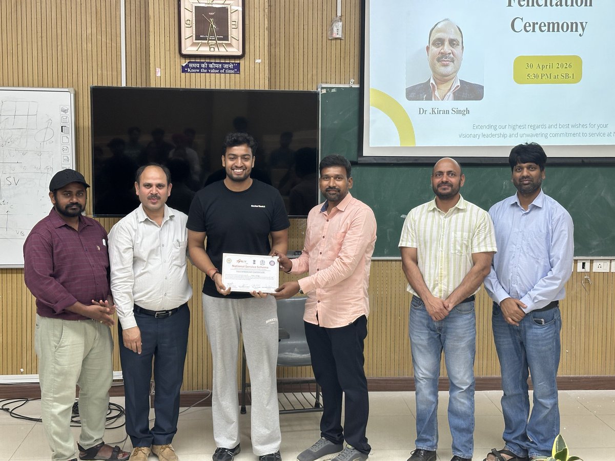 nssnitj's tweet photo. During the event, NSS volunteers were honored with the Two-Year Completion Certificate in recognition of their remarkable contribution of over 240 hours of social service.

Together, we continue our journey of “Not Me, But You.” 💙 https://t.co/Xh5epG4A8R