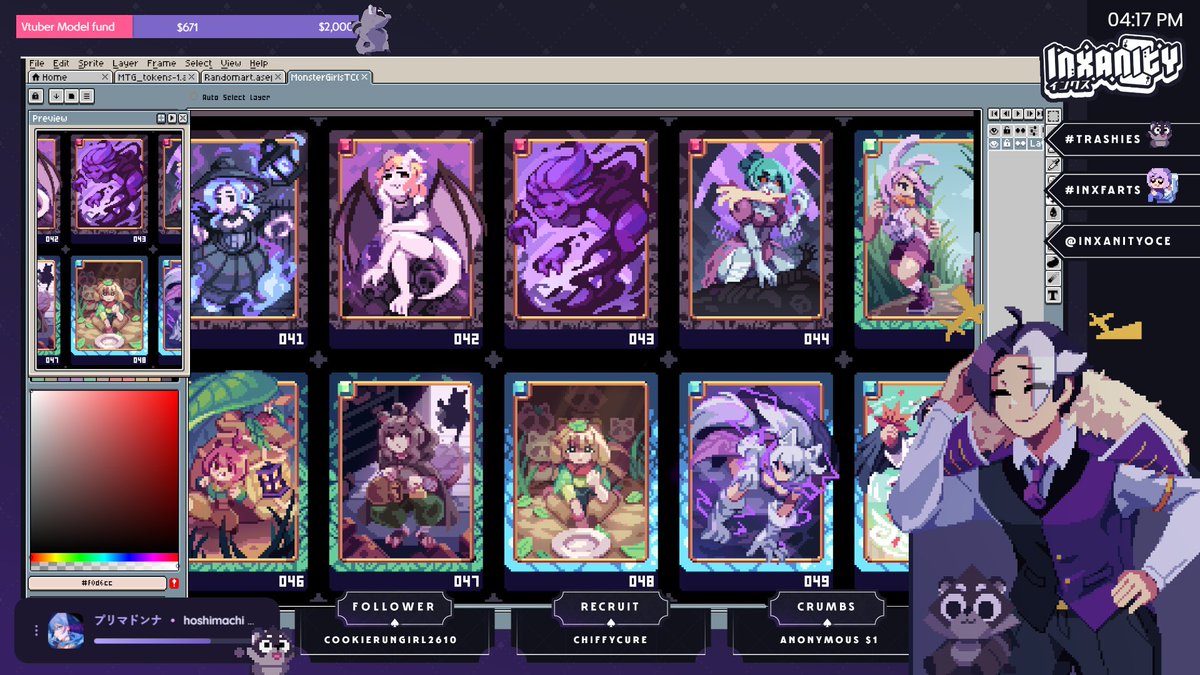 InxanityOCE's tweet photo. Finishing up Monstergirl cards

#pixelart https://t.co/H1eBNYdI6D