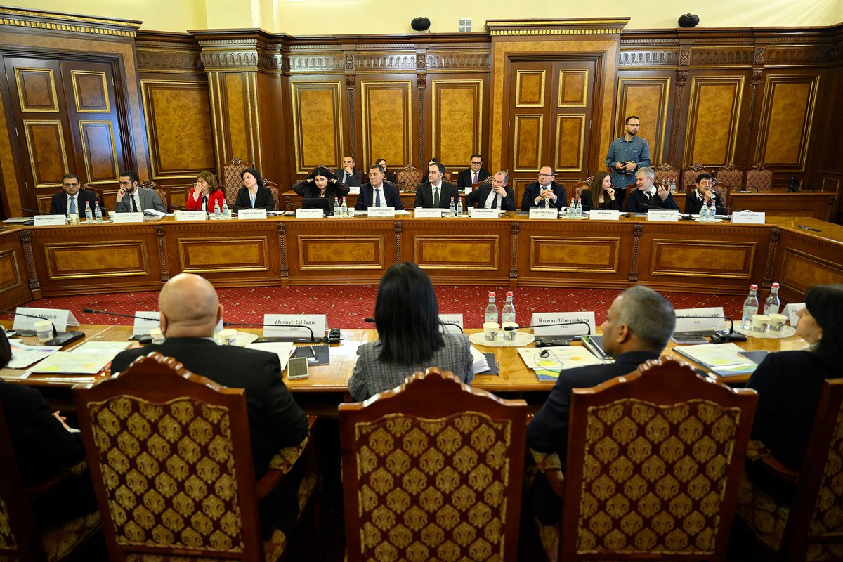 UNArmenia's tweet photo. Joint Steering Committee meeting took place at the @armgov co-chaired by the Deputy PM Mher Grigoryan and UN RC Francoise Jacob, marking the launch of the implementation of the 🇦🇲-🇺🇳 Sustainable Development Cooperation Framework 2026-2030.

More at https://t.co/J284I5Jcd5 https://t.co/gYl5wPBNqT