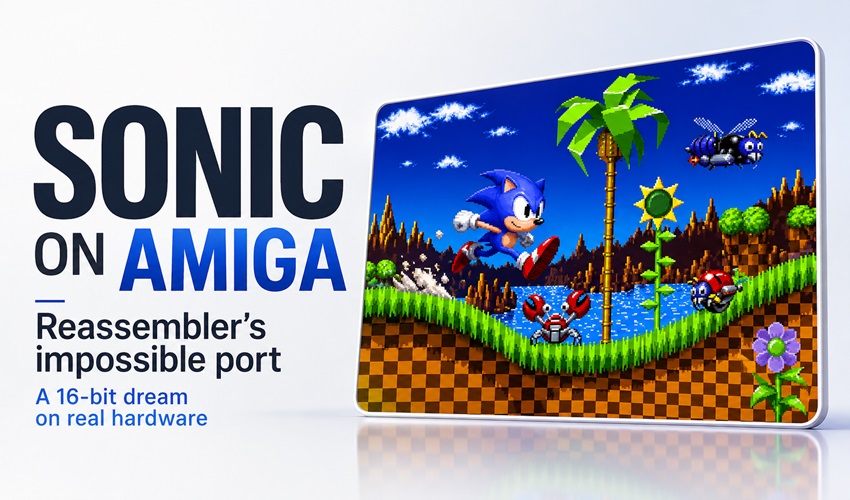AmigamagazineGA's tweet image. From Mega Drive to Amiga: Reassembler’s upcoming Sonic port is a retro coding marvel generationamiga.com/2026/05/01/fro… #Amiga #Commodore #SEGA #Sonic #retrogaming