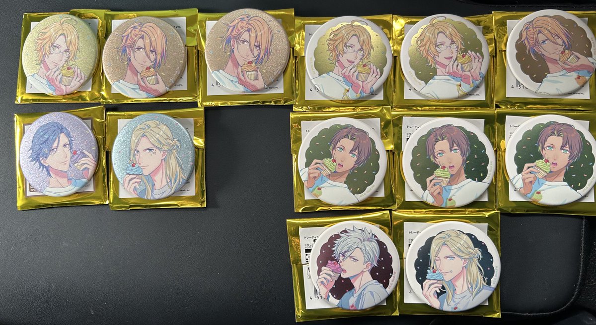 交換】うたプリ BGS 缶バッジ 譲：那月 トキヤ レン セシル 蘭丸