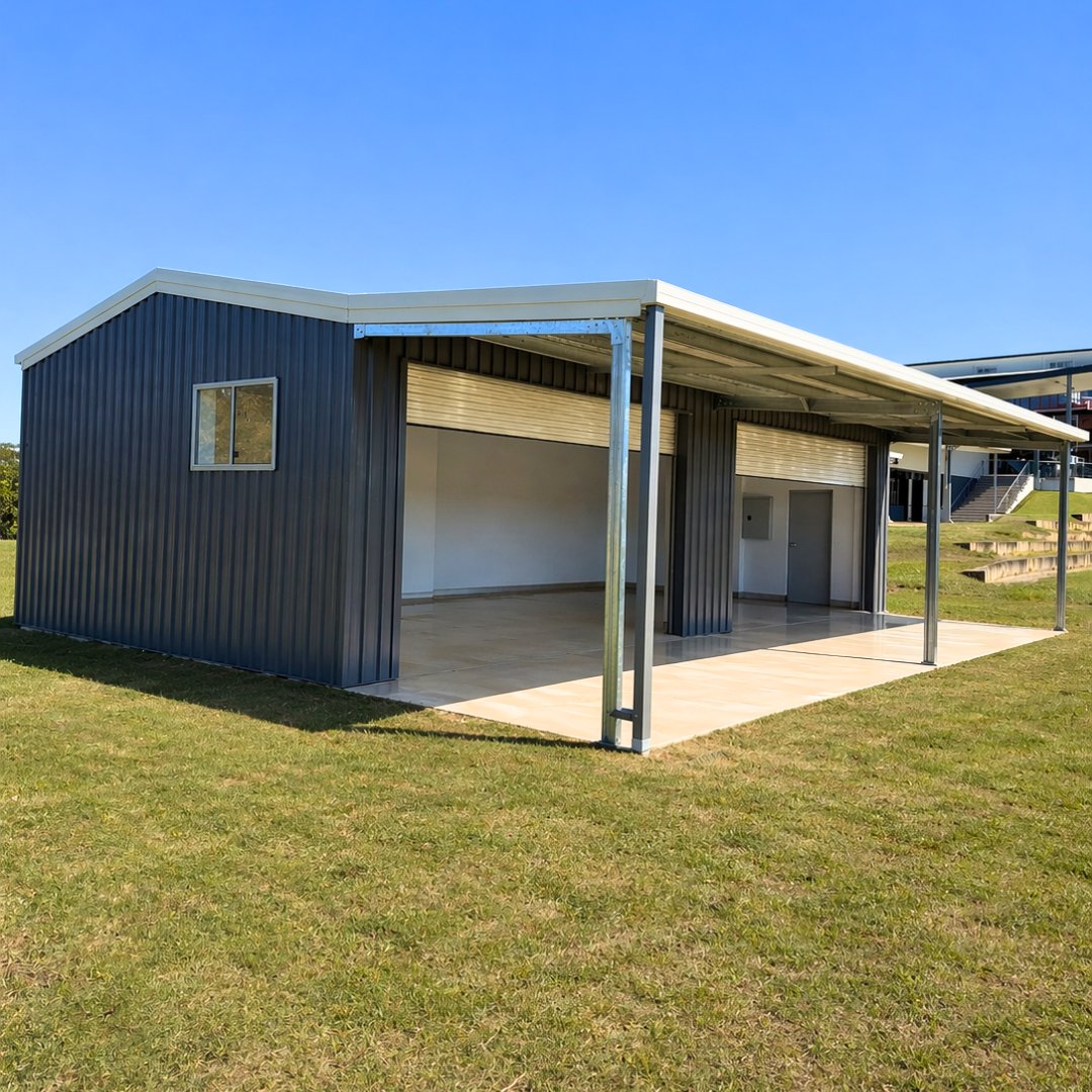 FutureFitouts's tweet image. 🎉 Project Complete | Balmoral SHS ⚽

New sports shed delivered to support PE &amp;amp; community use 🏈
▪️ Covered Apron
▪️ Double Roller doors
▪️ Power &amp;amp; Lighting
▪️ Stormwater Drainage
▪️ Surrounding Landscaping

Great outcome with Honeywill Consulting 🙌
#EducationProject #NewBuild