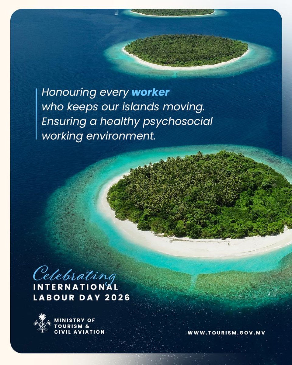 This #LabourDay, we pause to acknowledge the people behind our nation’s progress.

From every island and every sector—your commitment keeps Maldives moving forward.

Grateful for your contribution, today and every day. 🇲🇻