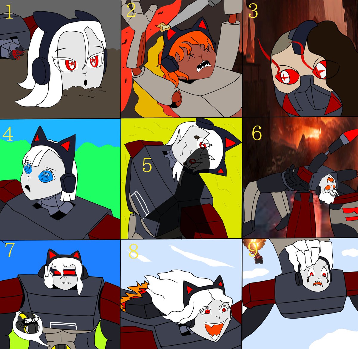 gatiyolo's tweet photo. CURI-DIVER 13
How are you feeling today? 
She told me I was too lazy to draw the backgrounds and shadows 
#Helldivers2art #Helldivers2
#helldivers2meme #Curimeme https://t.co/f4fkRPaZtQ