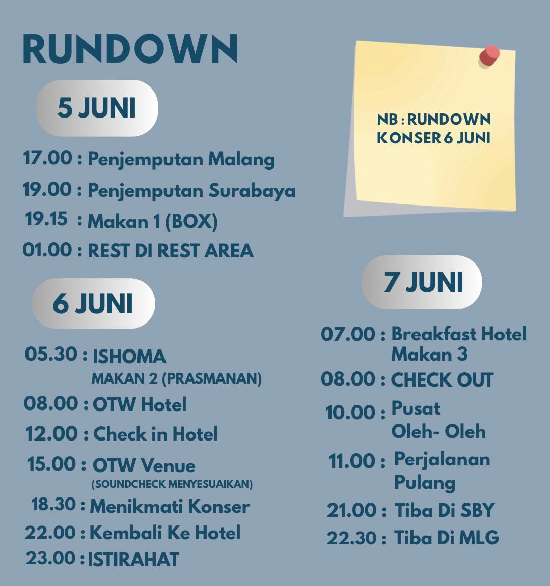 donnaelvas's tweet photo. OPEN TRIP EXO PLANET #6 EXHORIZON IN JAKARTA

FULL TRIP DAY 1/2= 1.150K
BERANGKAT ONLY= 600K
PULANG ONLY= 550K

day 1 sisa 8
day 2 siaa 10
detail: 
https://t.co/4FFoDiUftG

Tikum Malang Pandaan Sidoarjo Surabaya Mojokerto JombangKertosono Nganjuk Madiun Ngawi Solo dan Semarang https://t.co/S5fUMVcqCG