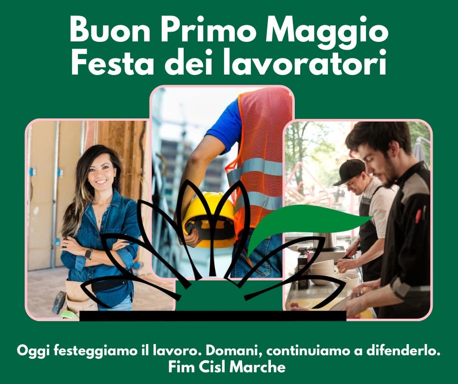 fimcislmarche's tweet photo. 1 Maggio 2026
Buona festa dei lavoratori https://t.co/mw2vP7fgsA