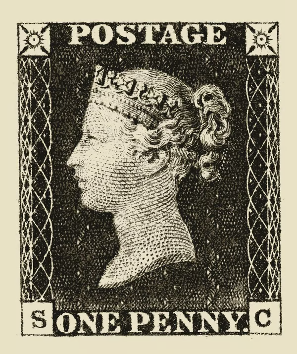 Today in 1840 "Penny Black," the world's first adhesive postage stamp is issued by the United Kingdom.
