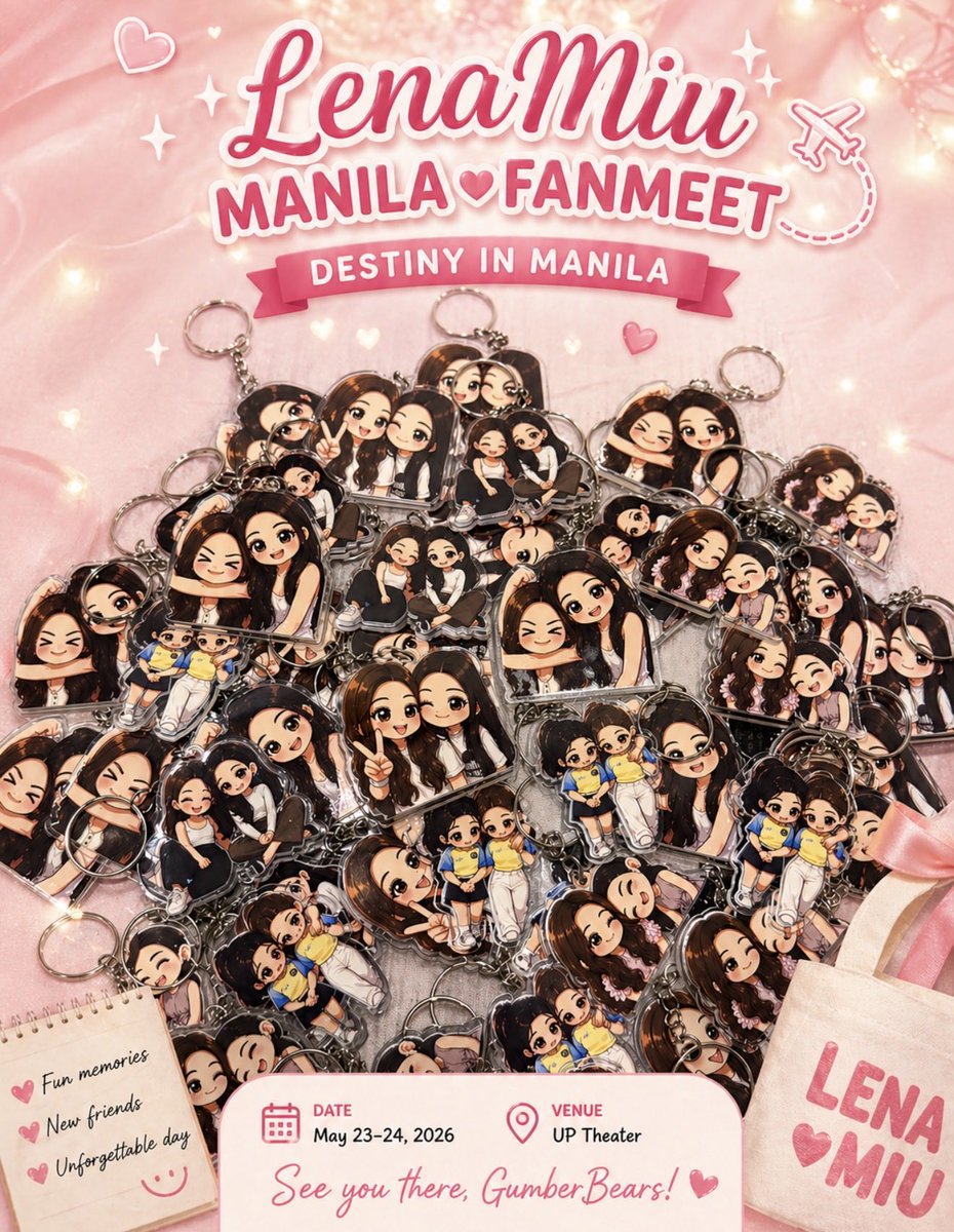 Excited na ba ang lahat sa Manila FM? I’ll be giving out some tokens on both days. Hanapin nyo ako. 🤭 

#LenaMiu #ลีน่าหมิว