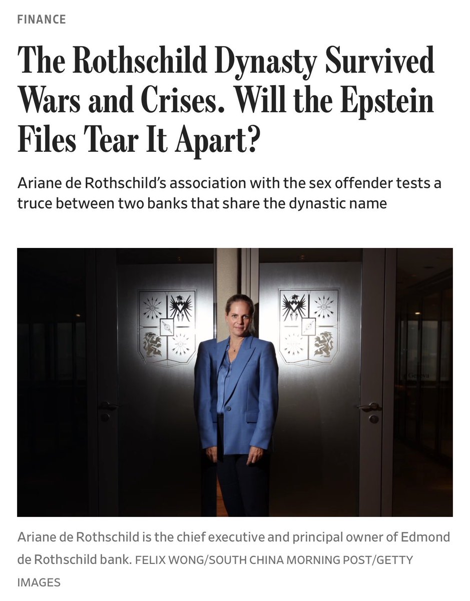 gabriel_draghi's tweet image. "La famille #Rothschild a survécu aux guerres et aux crises ? Les dossiers #Epstein vont-ils tout déchirer ?"
C'est la VRAIE question ! 

#EpsteinFiles 🇮🇱