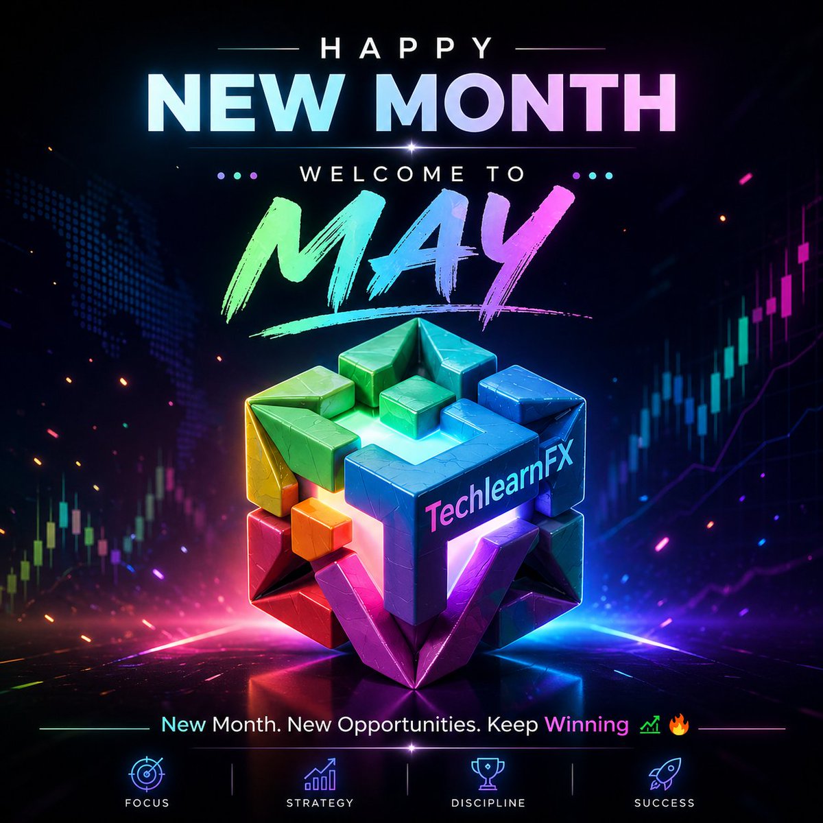 TechLearnFx's tweet photo. New month. Fresh energy. New opportunities. 🚀

May is here, and it’s another chance to level up, stay disciplined, and move closer to your financial goals. The market doesn’t reward emotions — it rewards consistency, patience, and strategy.
#TechlearnFx #ForexTrading #NewMonth # https://t.co/u9NU13Hnxy